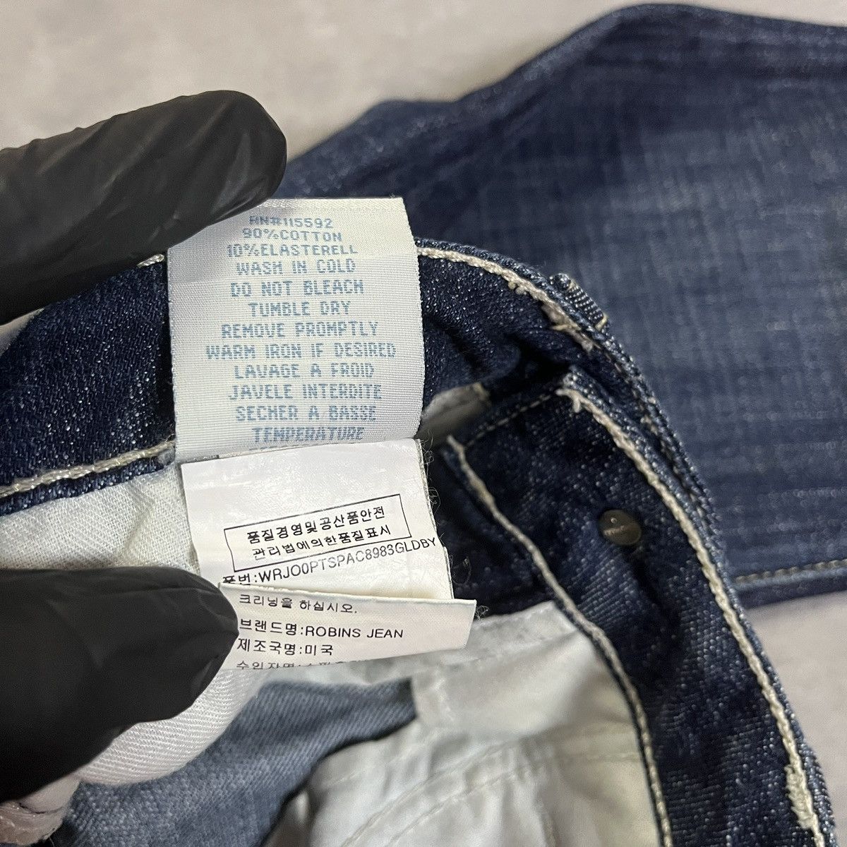 Robins Jeans ROBIN’S JEAN - Swarovski Studded Wing Embroidery Biker Denim Size US 26 / EU 42 - 7 Thumbnail