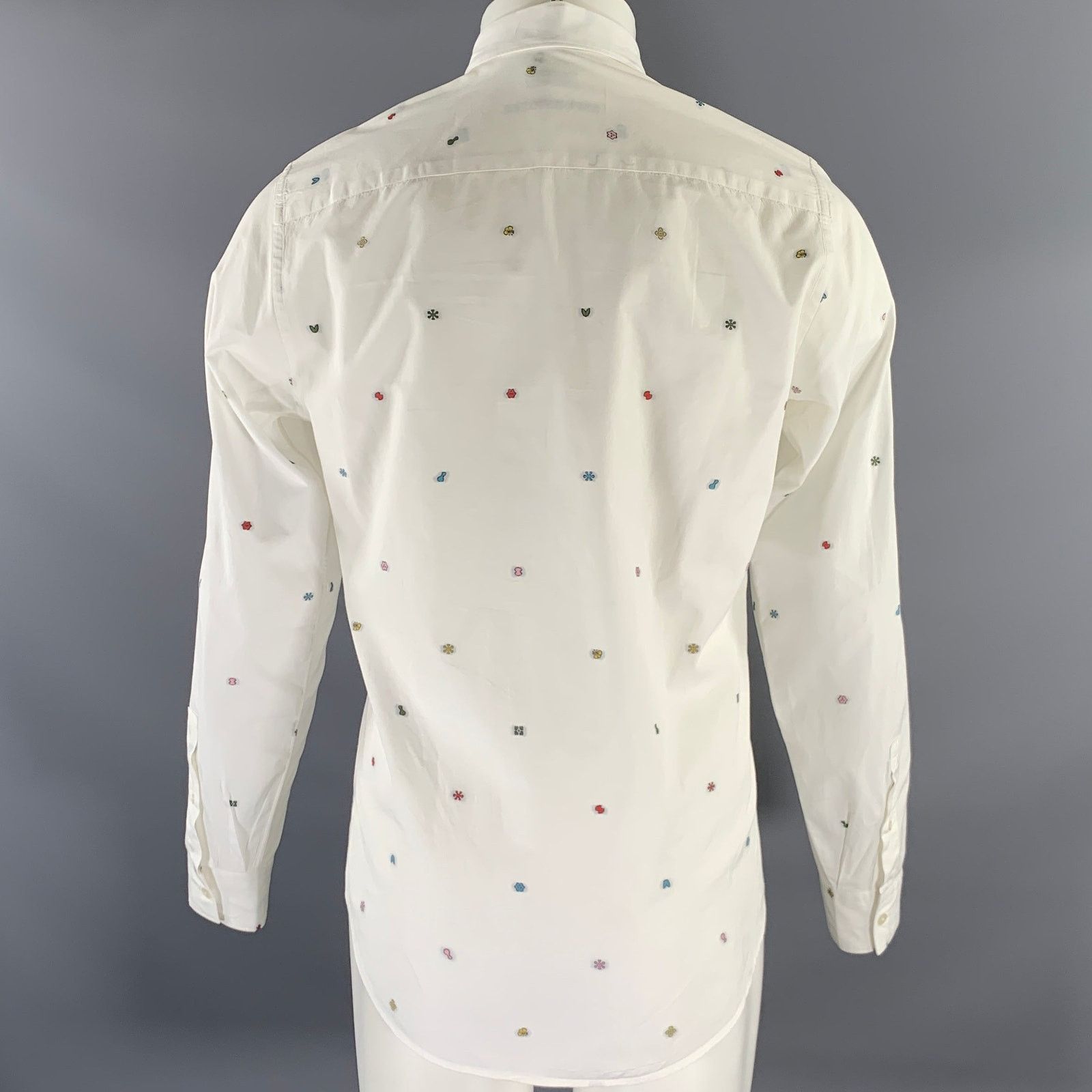 Kenzo KENZO S White Cotton Button Up Long Sleeve Shirt Size US S / EU 44-46 / 1 - 4 Thumbnail