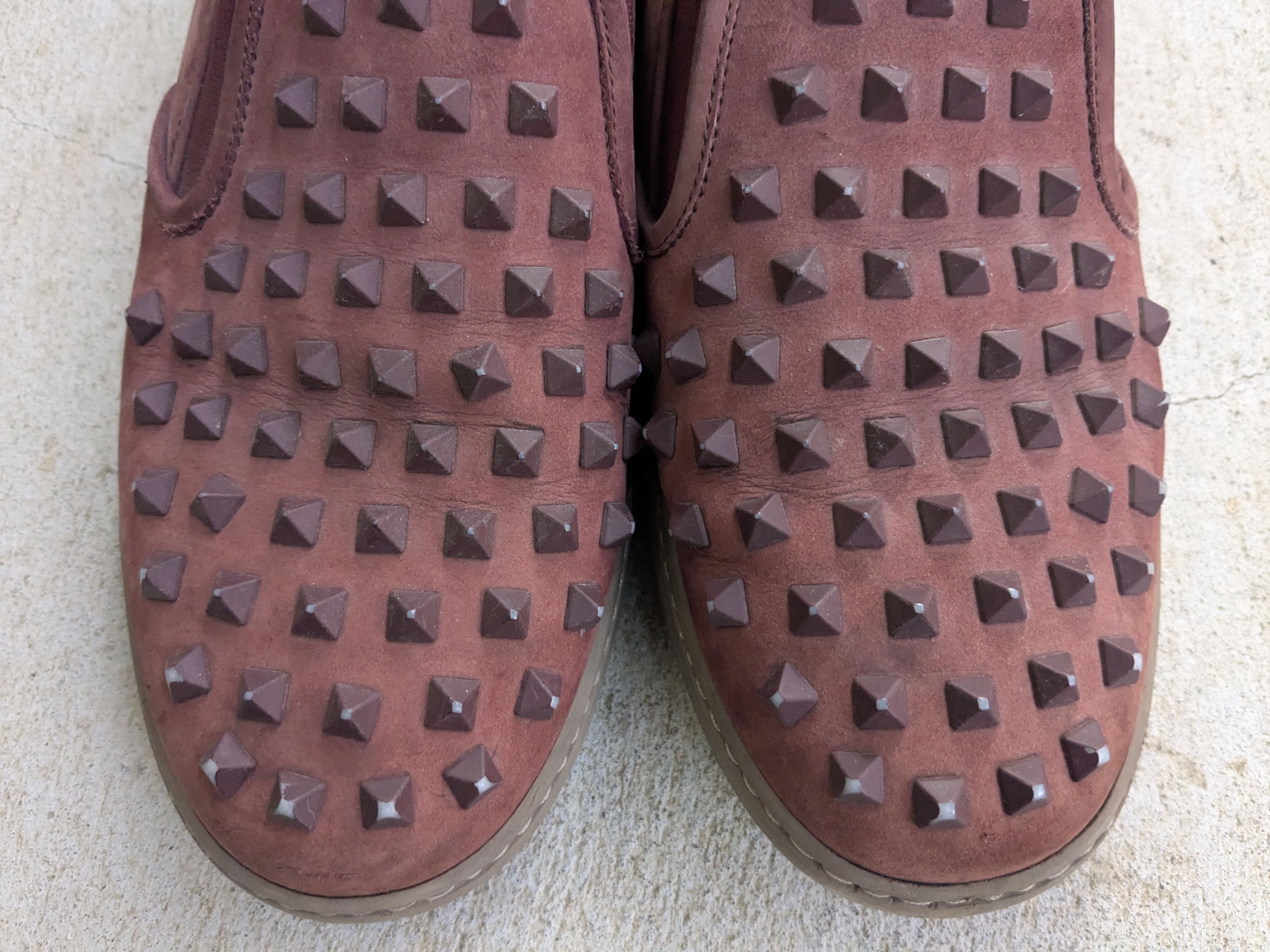 Valentino Valentino Slip On Sneakers Spikes Burgundy Red 8 41 Size US 8 / EU 41 - 5 Thumbnail