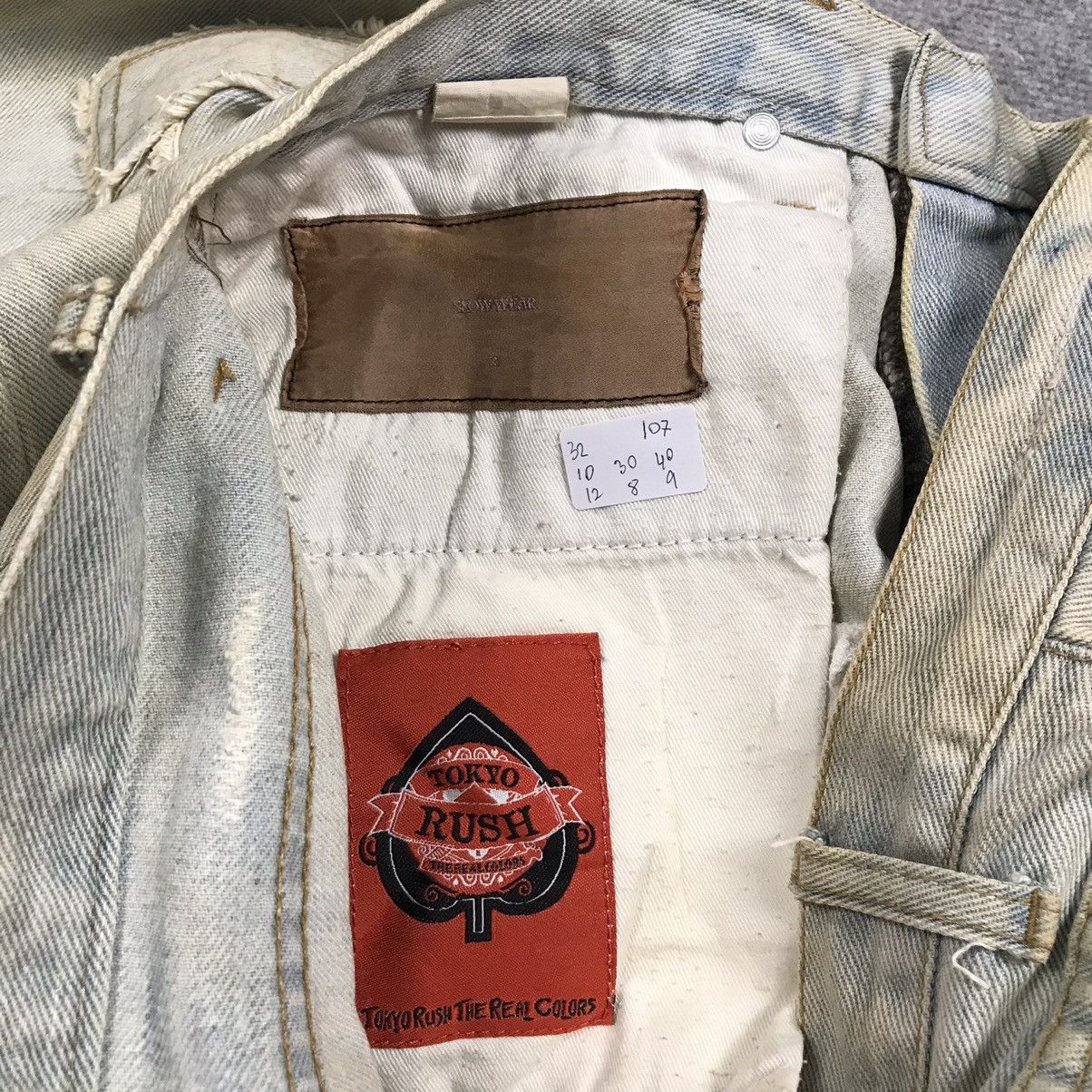 14th Addiction × If Six Was Nine × Le Grande Bleu (L.G.B.) FLARE💀RIPPED DISTRESSED LIGHT RUSTY LGB STYLE DENIM PANTS Size US 32 / EU 48 - 19 Thumbnail