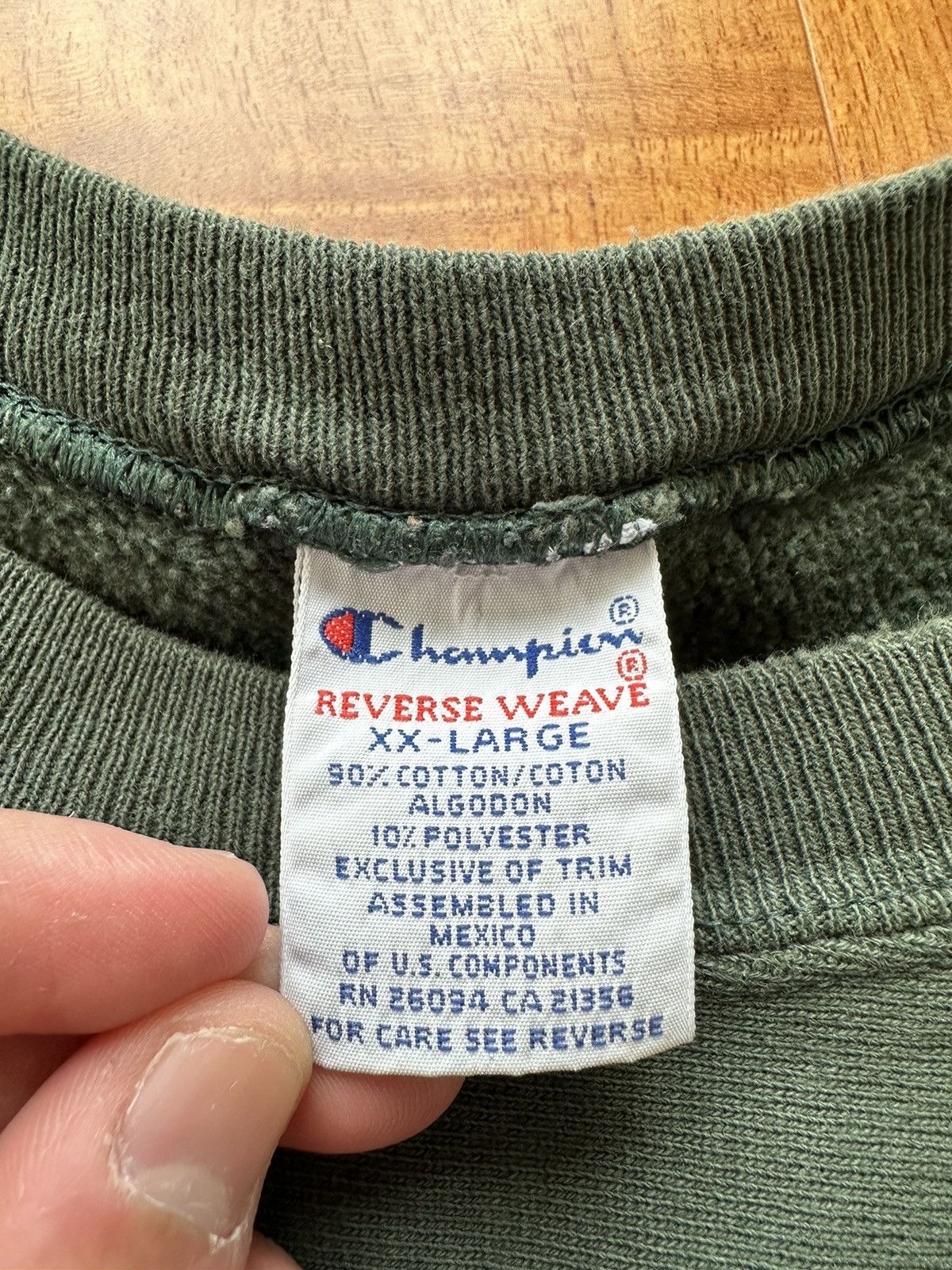 Champion × Vintage Vintage 90s Champion Forrest Green Reverse Weave Sweatshirt Size US XXL / EU 58 / 5 - 16 Thumbnail