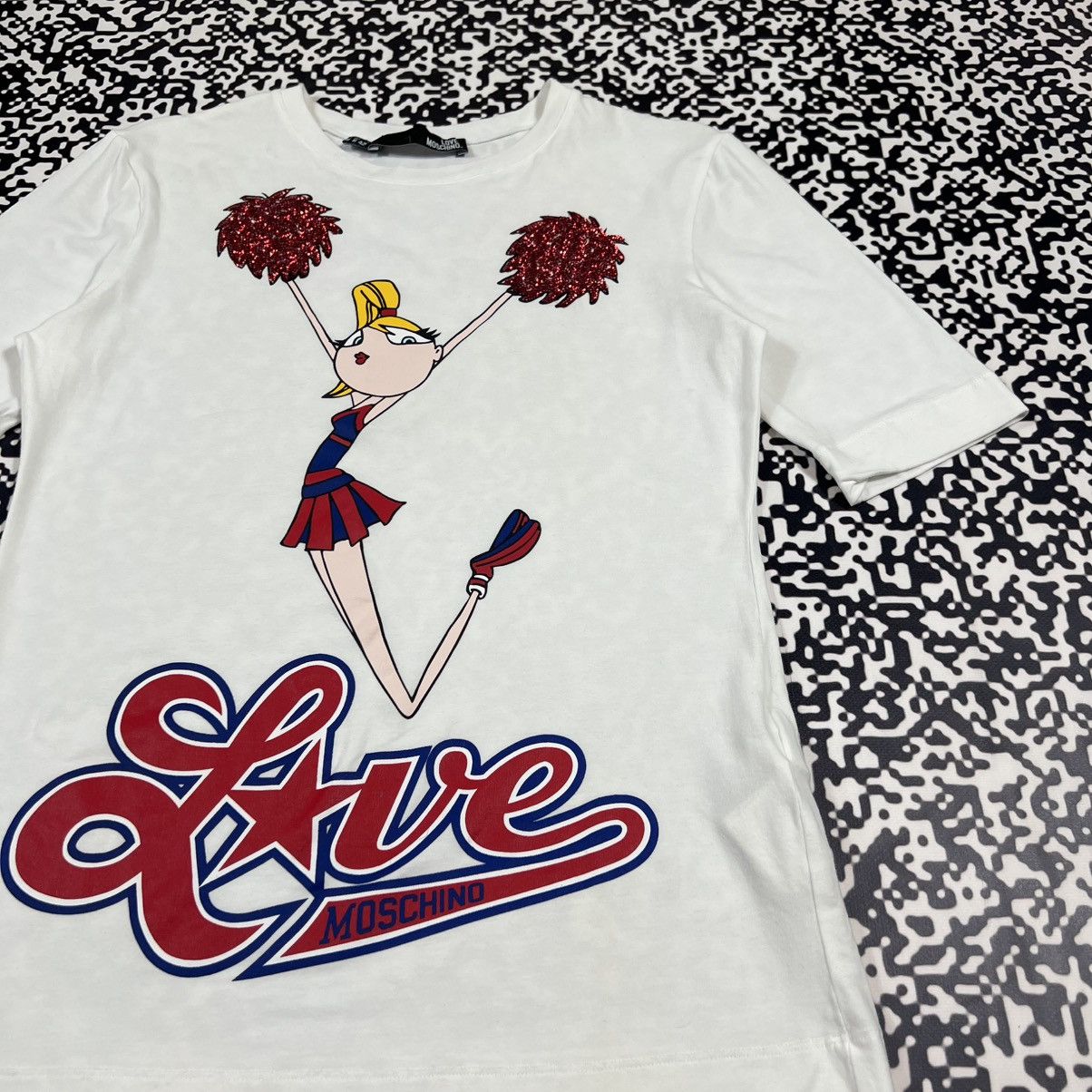 Moschino Vintage Y2K Moschino Love Sequin Embellished Luxury T-shirt Size S / US 4 / IT 40 - 4 Thumbnail