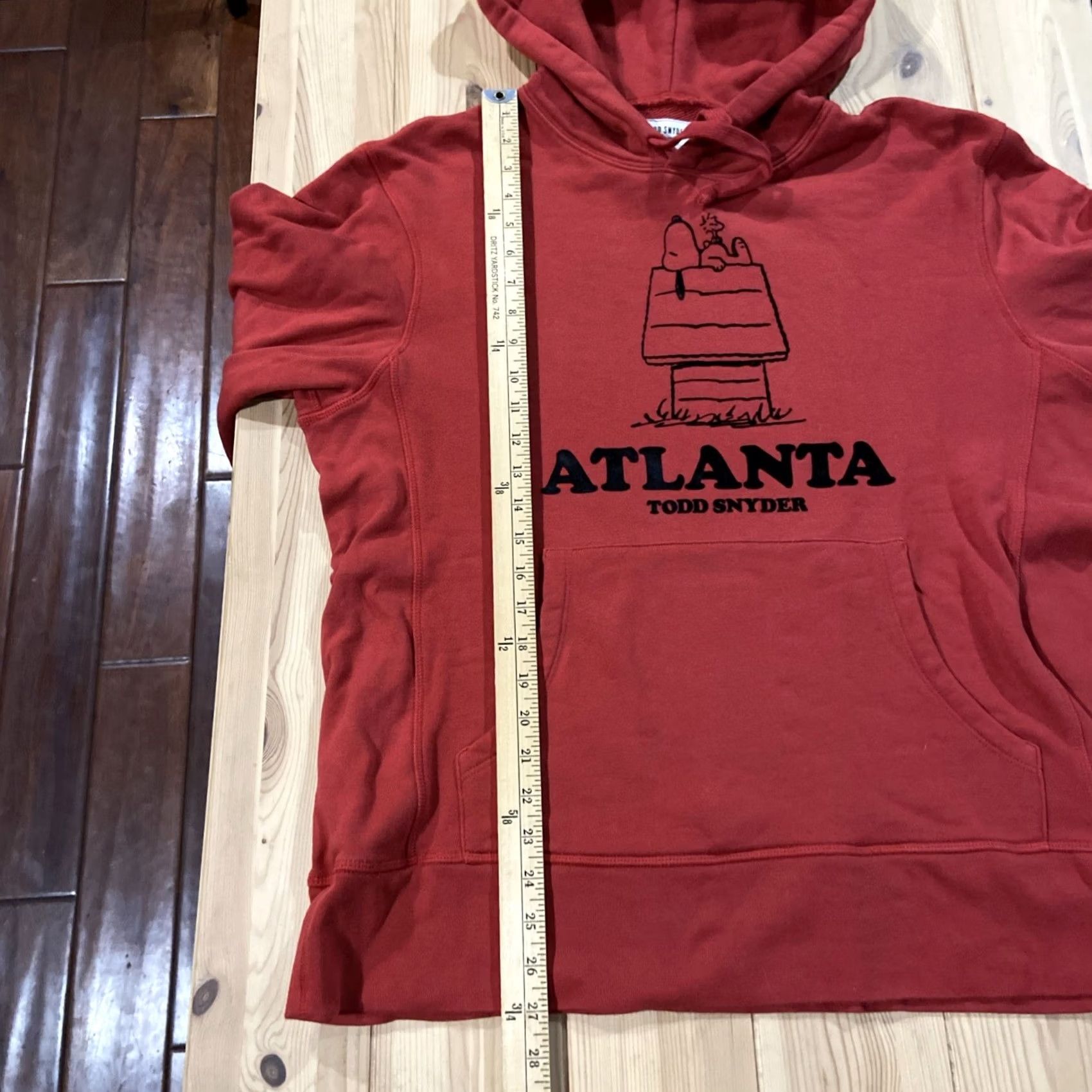 Todd Snyder Todd Snyder Peanuts Snoopy Hoodie Medium Red Graphic Print Mens Pullover Limited Edition M Size US M / EU 48-50 / 2 - 6 Thumbnail