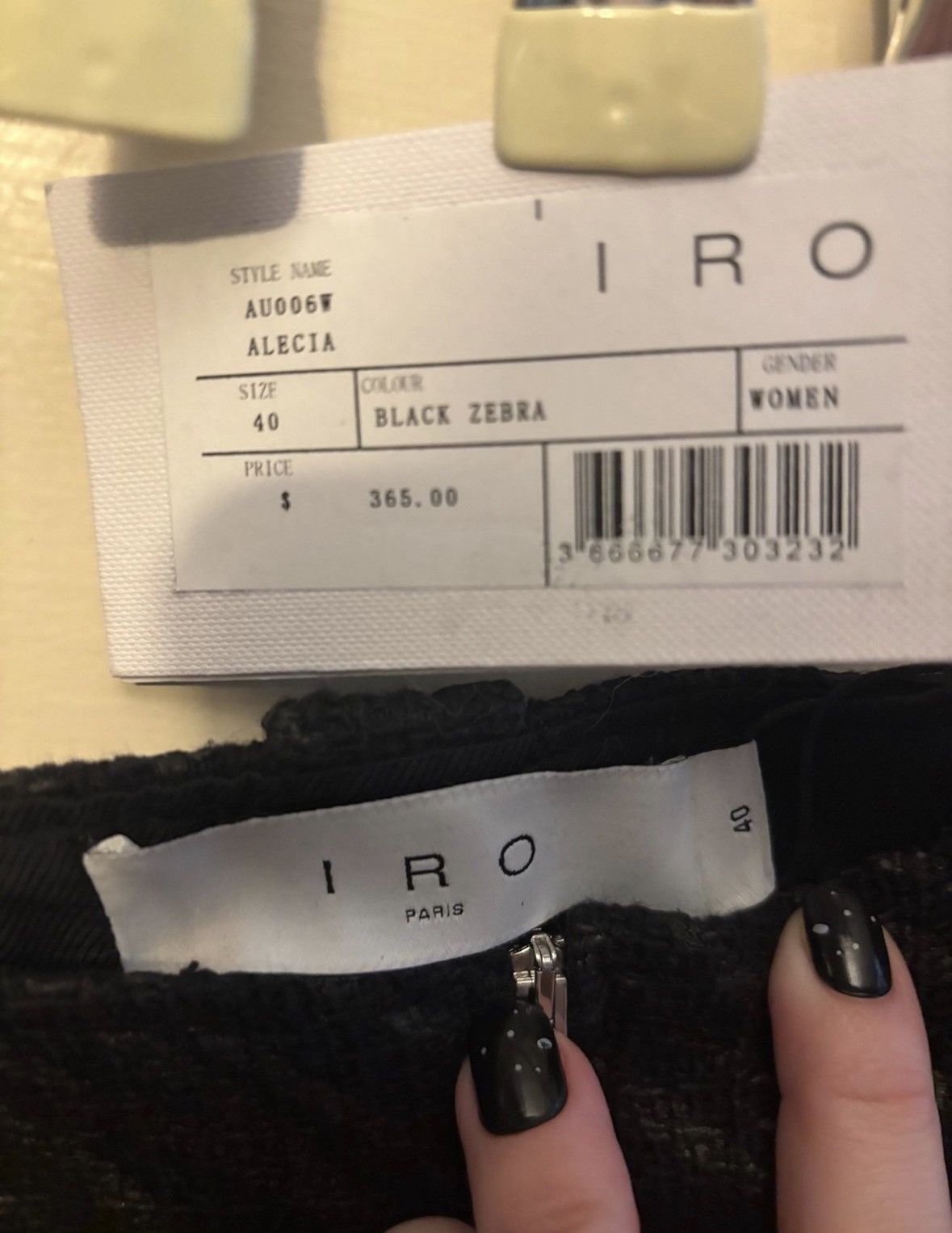 Iro NWT Iro Black Zebra-Print Shorts Size 30" / US 8 / IT 44 - 4 Thumbnail