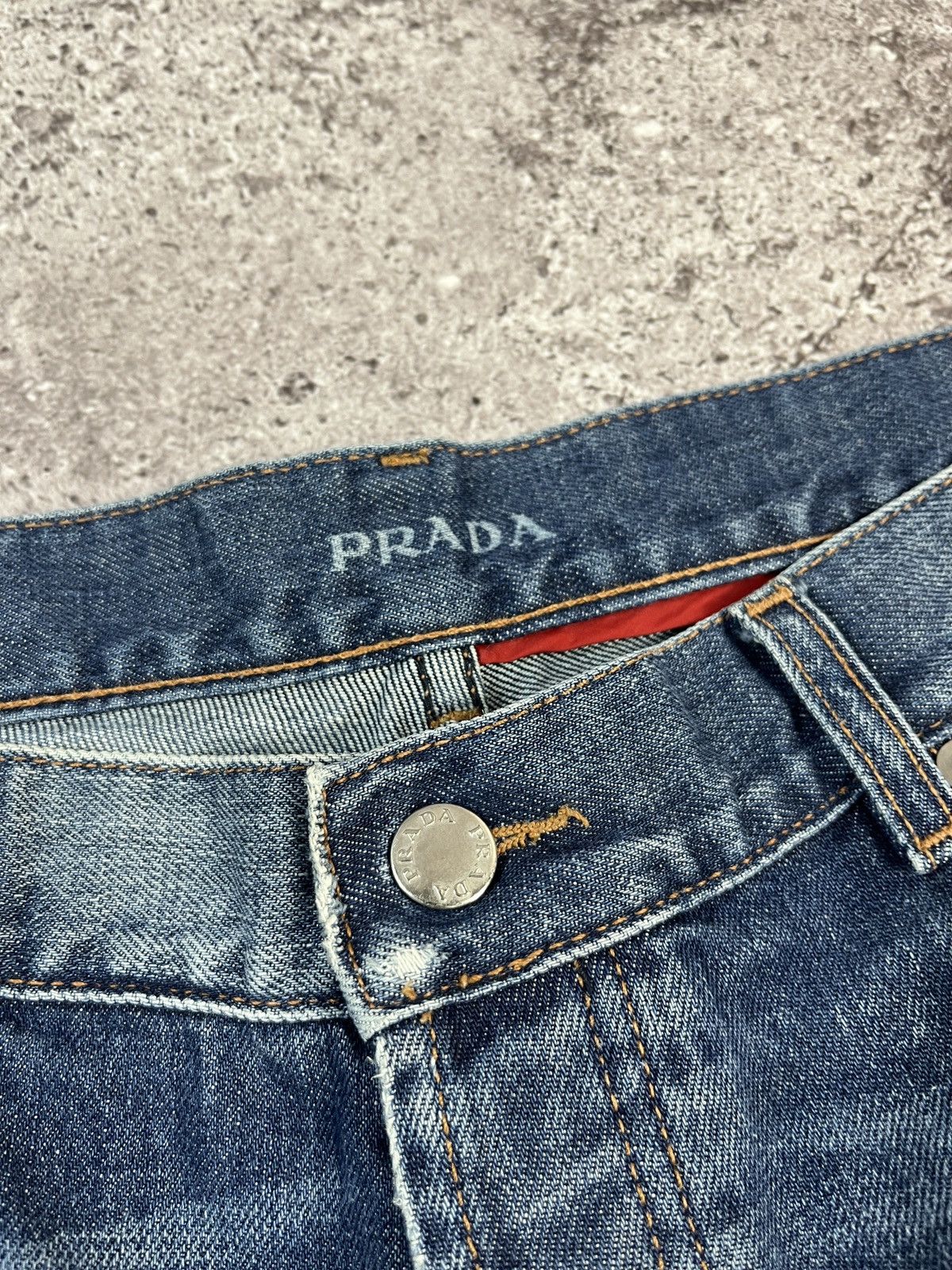 Prada Vintage🔥Prada Distressed Denim Shorts Size US 34 / EU 50 - 5 Thumbnail