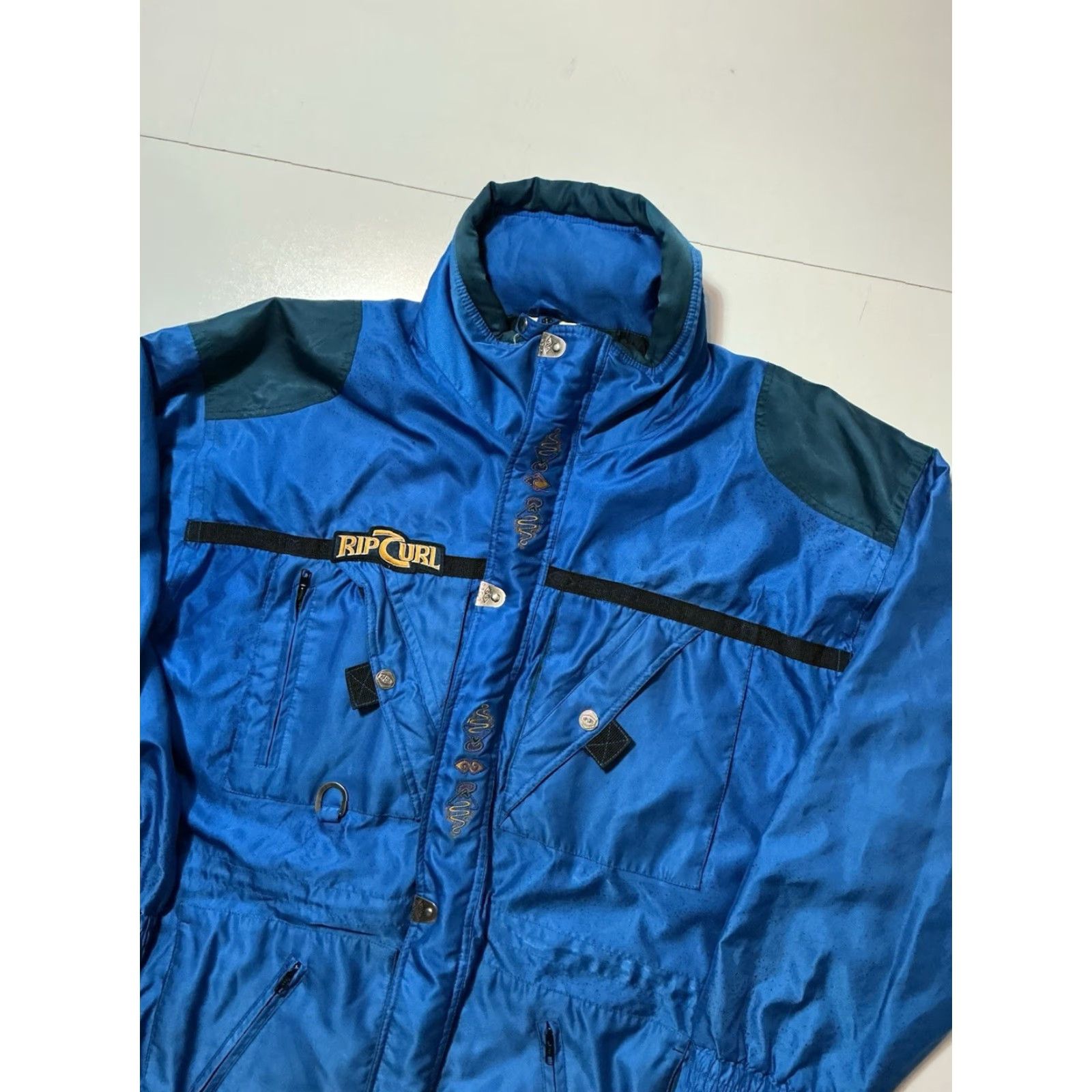 Rip Curl VINTAGE Rip Curl ALP 3000 Jacket XL Blue Snow Ski Zip Mens 90s CelTech Waterproof Full Zip Hooded Size US XL / EU 56 / 4 - 6 Thumbnail