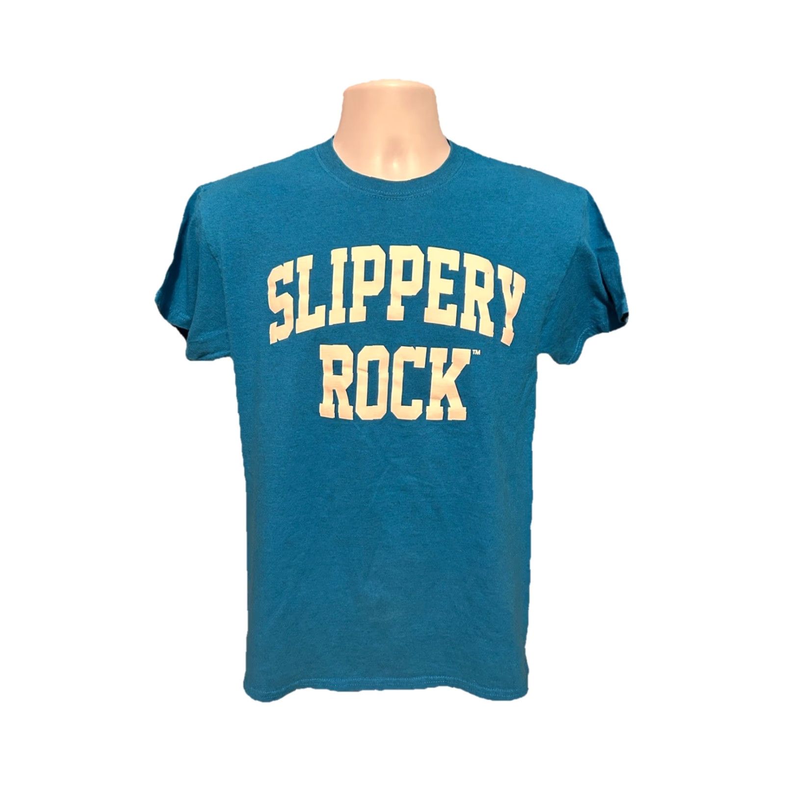 Gildan VINTAGE? No — Slippery Rock University Shirt Unisex Adults M Blue Short Sleeve White Spell Out Shirt Size US M / EU 48-50 / 2 - 2 Thumbnail