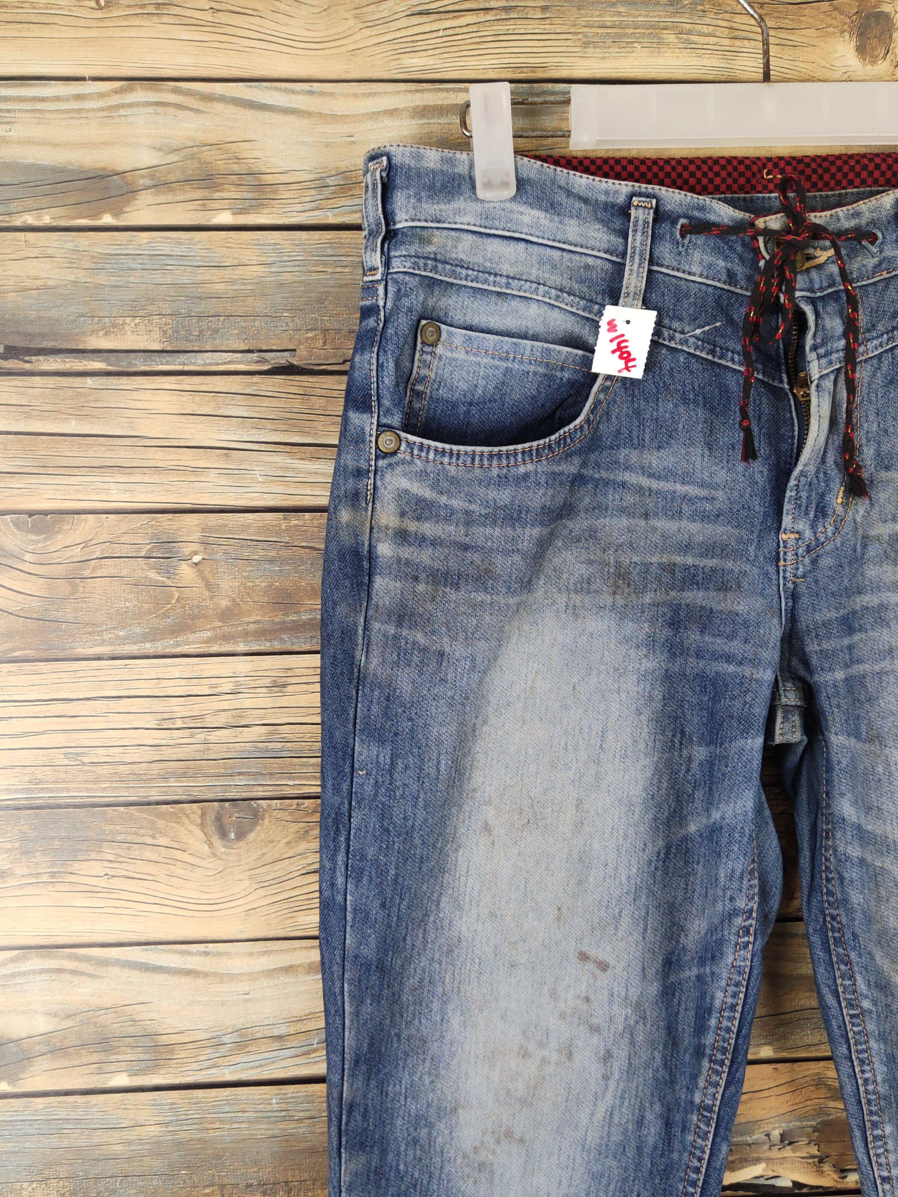 Edwin Edwin Dark Blue Distressed Ripped denim Jeans #W1404 Size US 32 / EU 48 - 4 Thumbnail