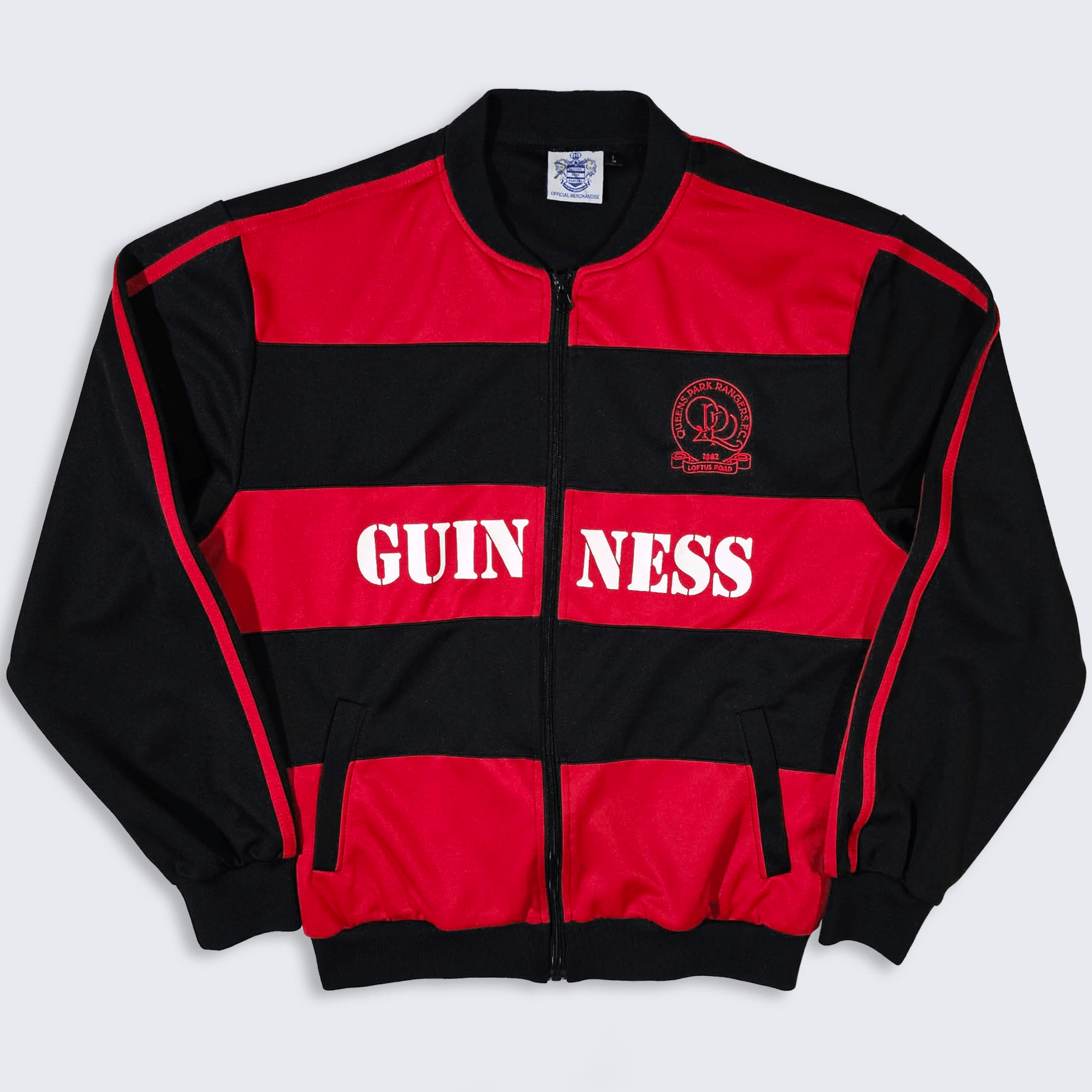 Queens Park Rangers Retro Guinness Beer Soccer Track Jacket