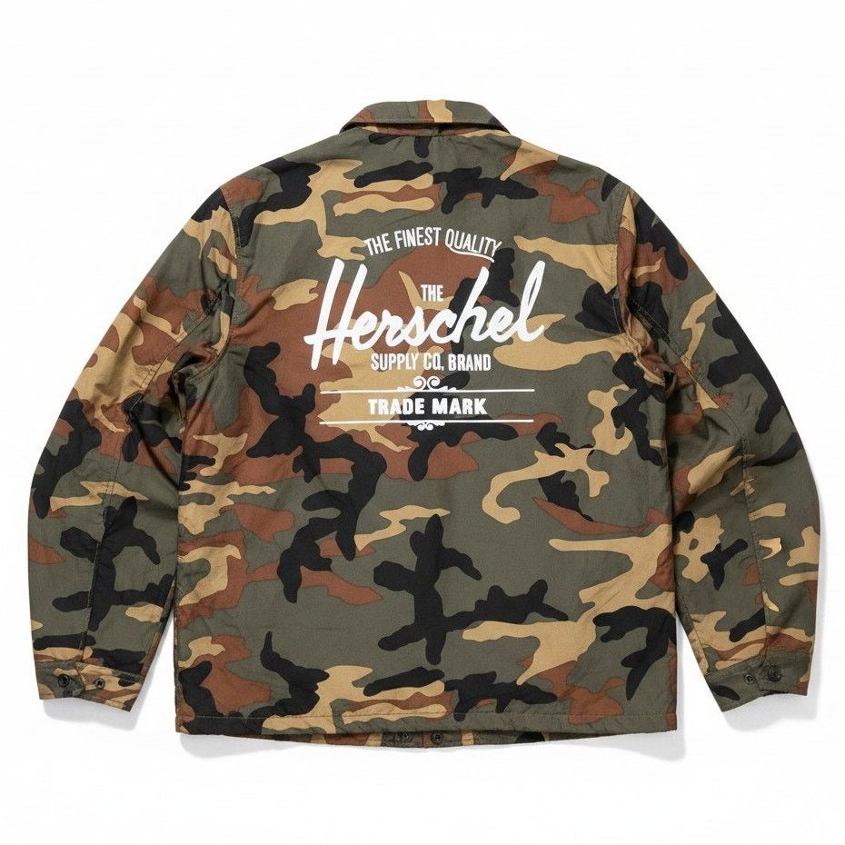 Herschel Supply Co. Herschel Supply Co Jacket Medium Full Zip Camo Windbreaker Size US M / EU 48-50 / 2 - 1 Thumbnail