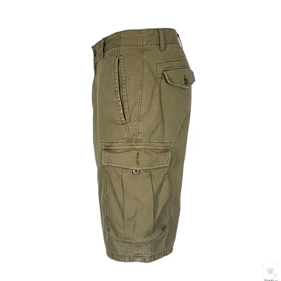 Levi's VINTAGE Levis S40196 Cargo Shorts Womens W33 Green Twill 100% Cotton Cargo Pockets Size 24" / US 00 / IT 34 - 3 Thumbnail