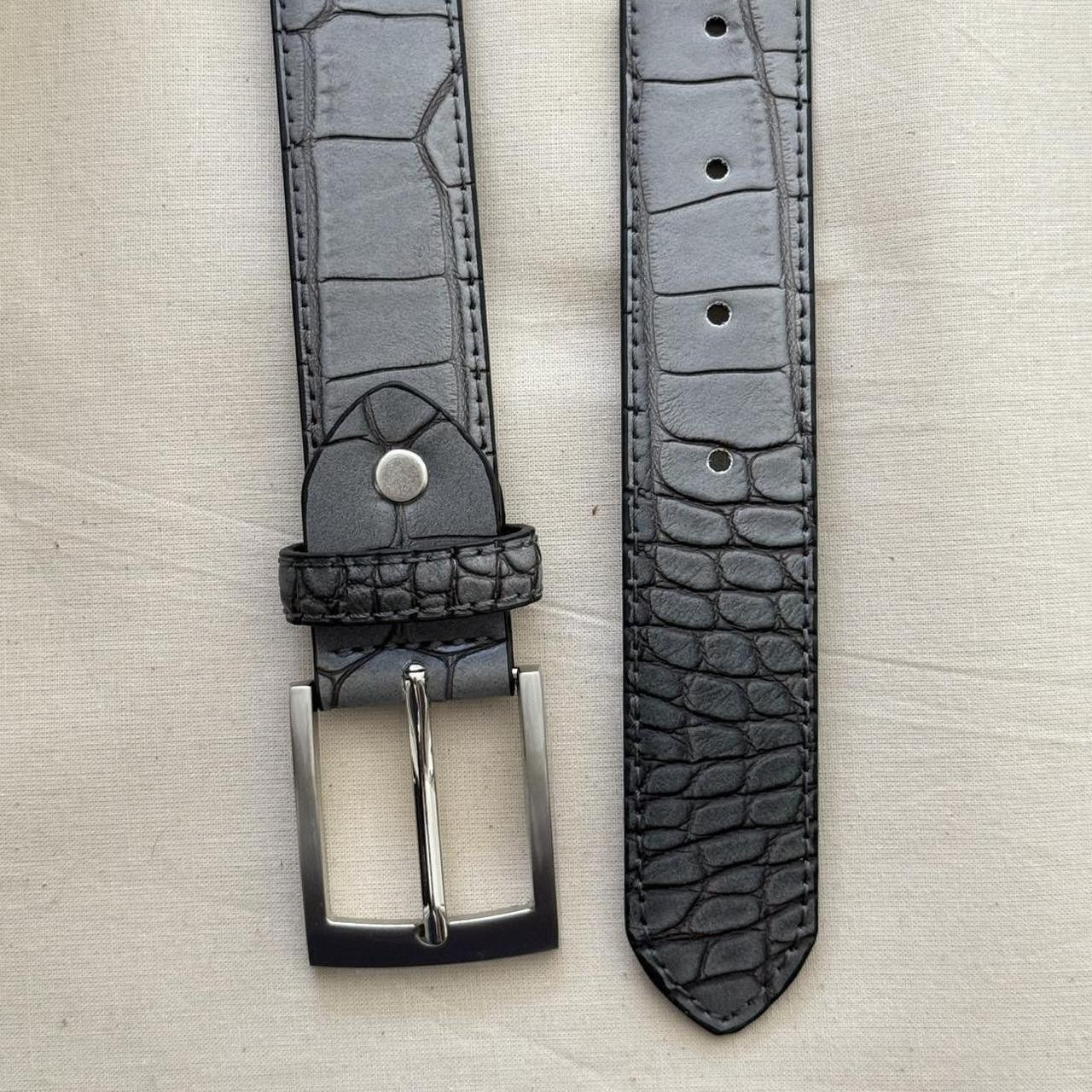 Cowboy Equipment american western silver chrome snakeskin boho belt Size ONE SIZE - 4 Thumbnail
