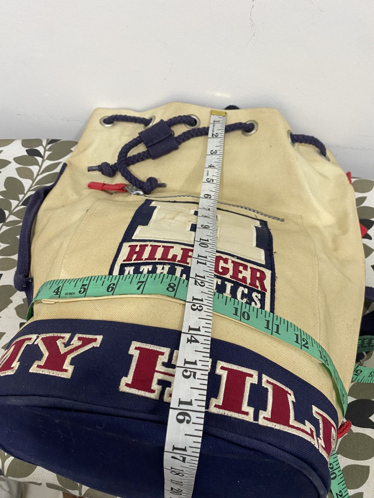 Designer × Tommy Hilfiger × Vintage TOMMY HILFIGER VTG EMBROIDED RUCKSACK BACKPACK BAG Size ONE SIZE - 11 Thumbnail