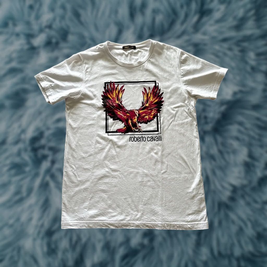 Roberto Cavalli Roberto Cavalli T-Shirt Men’s Size XXL White Graphic RARE Phoenix 21.25x29.5 Size US XXL / EU 58 / 5 - 1 Thumbnail