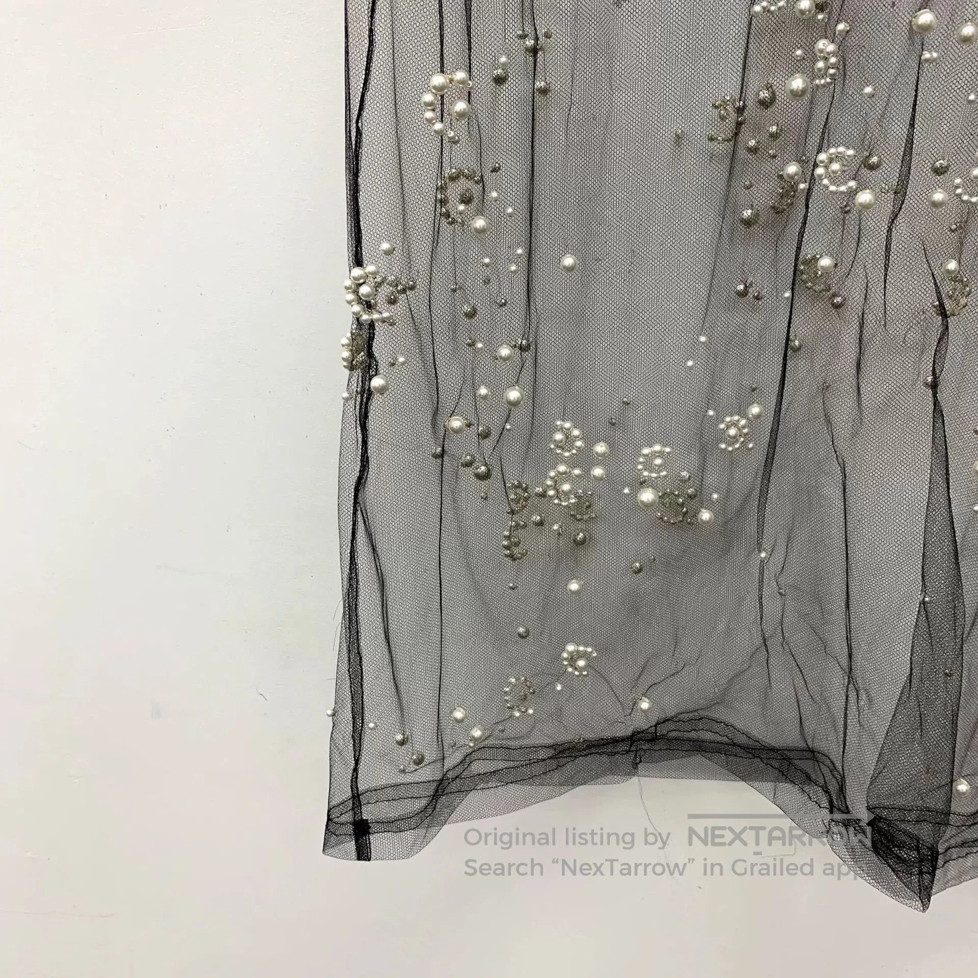 Givenchy gray embellished sheer cotton short sleeve top. Size US XXS / EU 40 - 4 Thumbnail