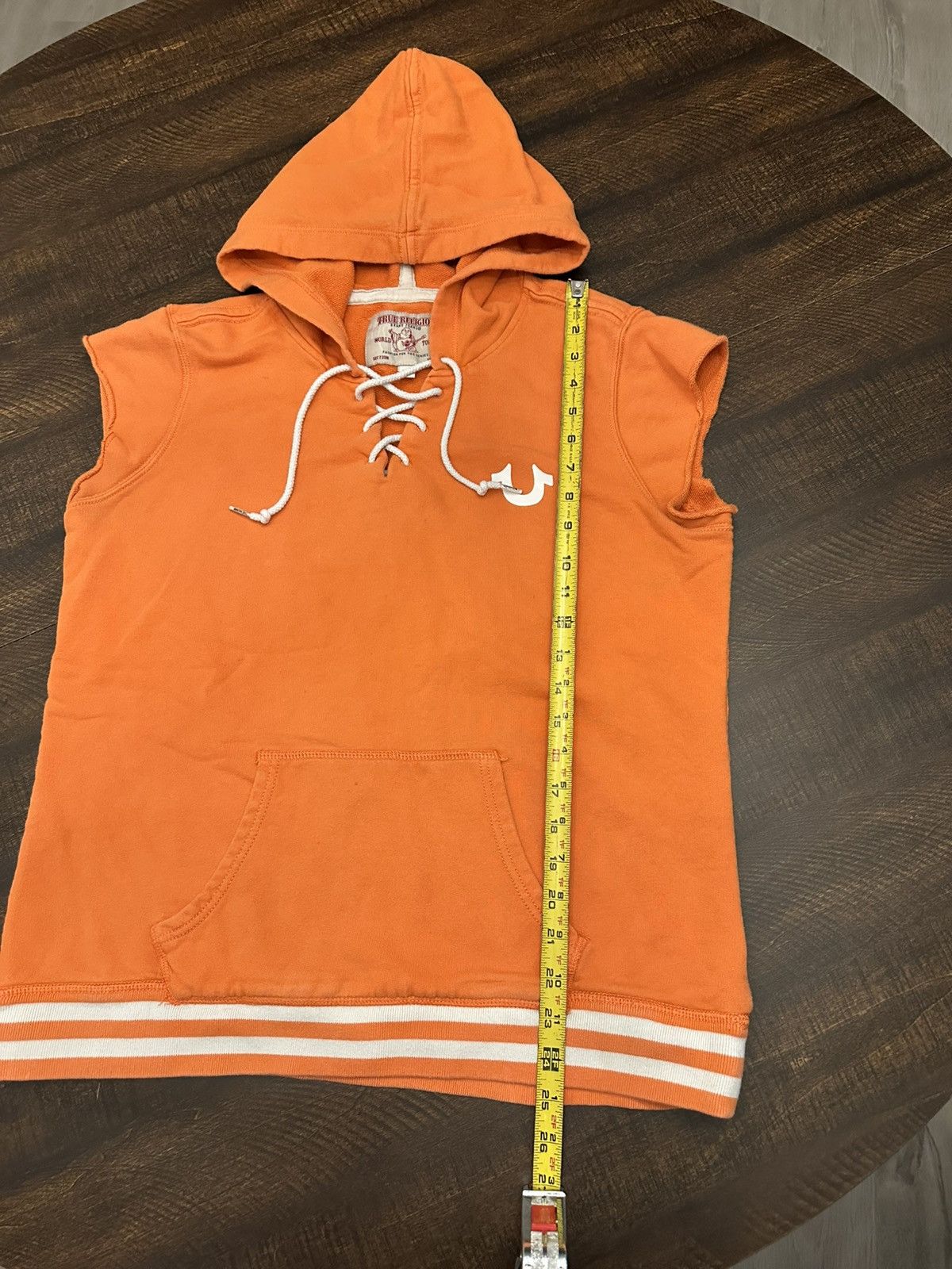 True Religion TRUE RELIGION MEN'S LACE UP SLEEVELESS HOODIE-SIZE XL Size US XL / EU 56 / 4 - 5 Thumbnail