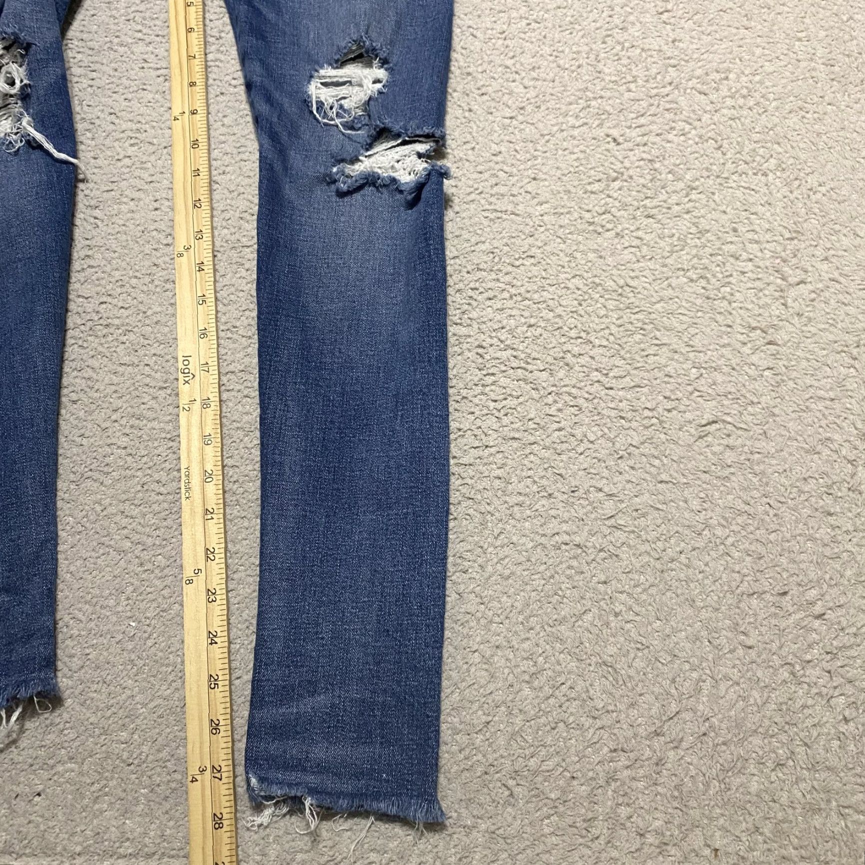 American Eagle Outfitters American Eagle Outfitters Jeans Womens 2 Blue High Rise Jegging Distressed Denim Slim 27 In Inseam Womens Blue Jeans 2 Size 26" / US 2 / IT 38 - 6 Thumbnail
