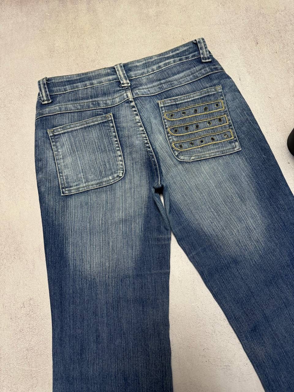 Vintage Vintage Punk Grunge Japanese Big Logo Baggy Dirty Jeans 90s Size 29" - 8 Thumbnail