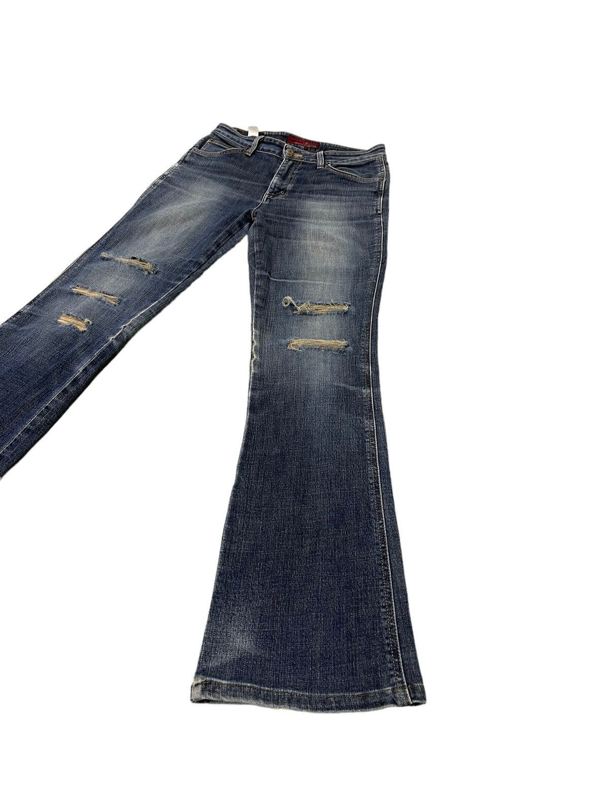 Edwin Flare Jeans Edwin Japan Stretch Distress Boot Cut 6🟦2 Size US 30 / EU 46 - 3 Thumbnail