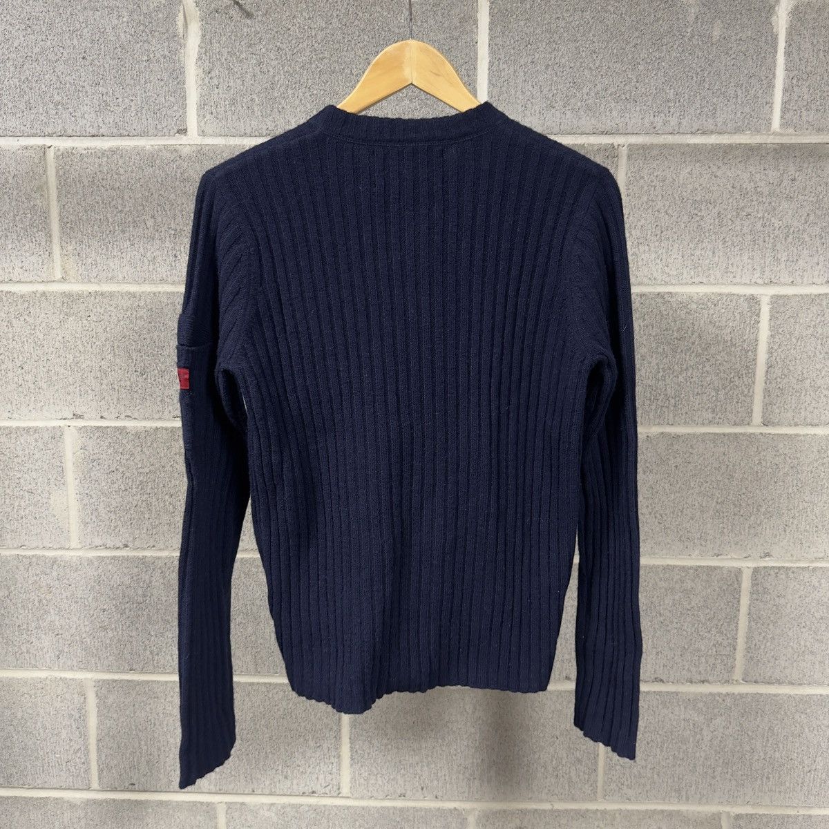Vintage Vintage Abercrombie & Fitch Lambswool Navy Blue Sweater Size M / US 6-8 / IT 42-44 - 4 Thumbnail