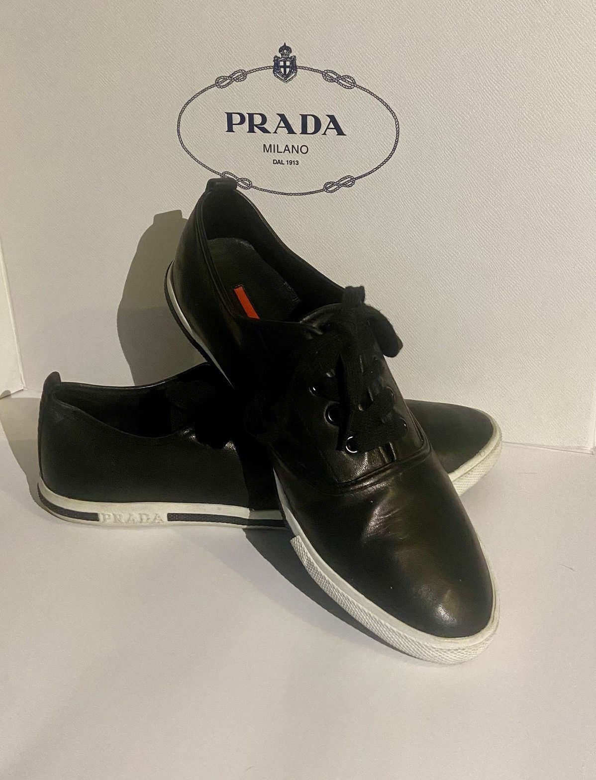 Prada Leather Sneakers Size US 8 / EU 41 - 1 Thumbnail
