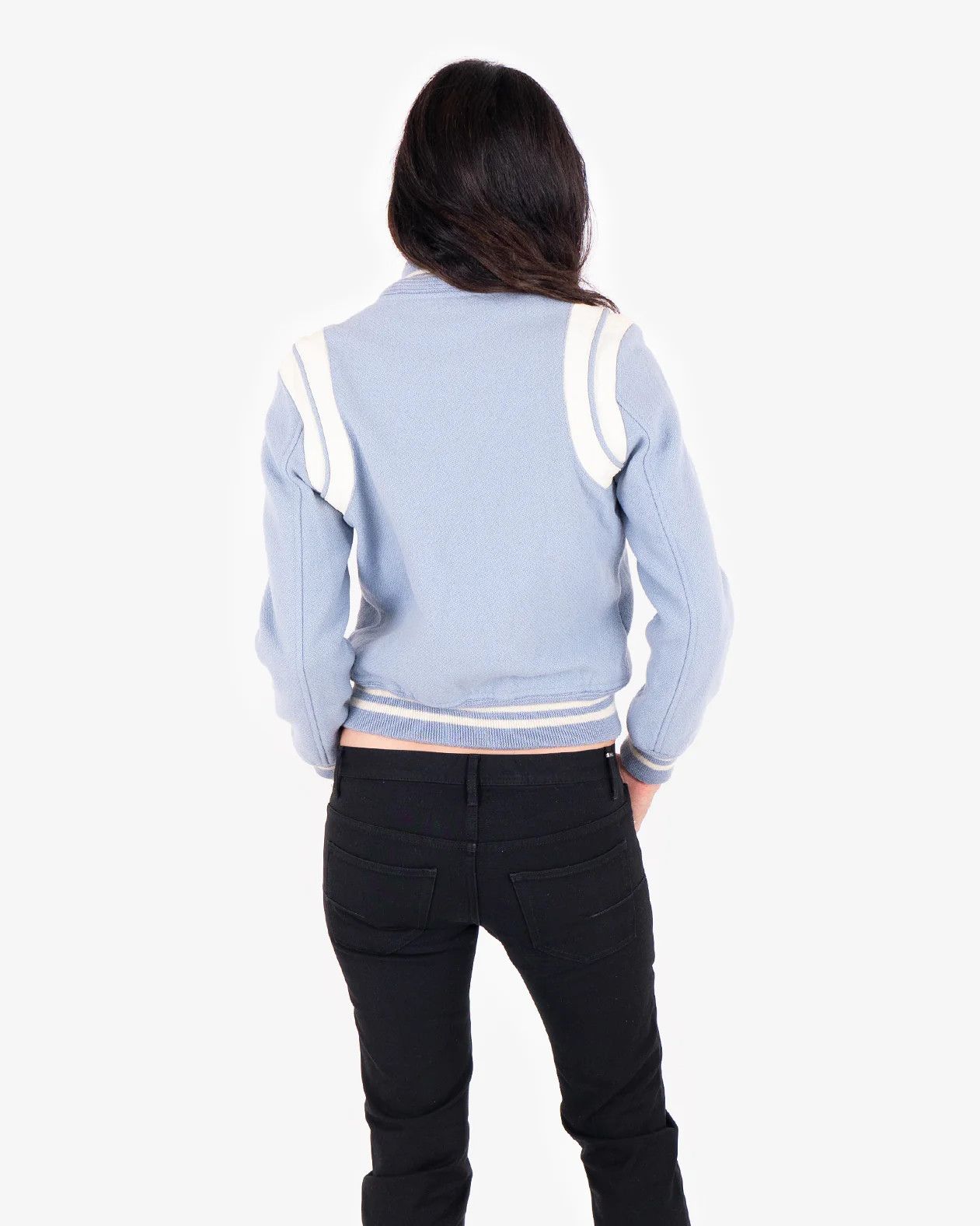 Saint Laurent Paris Baby Blue Teddy Jacket Women's (FW15) Size XS / US 0-2 / IT 36-38 - 8 Thumbnail