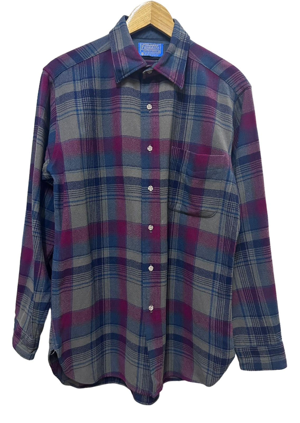 Pendleton × Vintage Vintage Pendleton Shadow Plaid Flannel Shirts Size US M / EU 48-50 / 2 - 1 Thumbnail