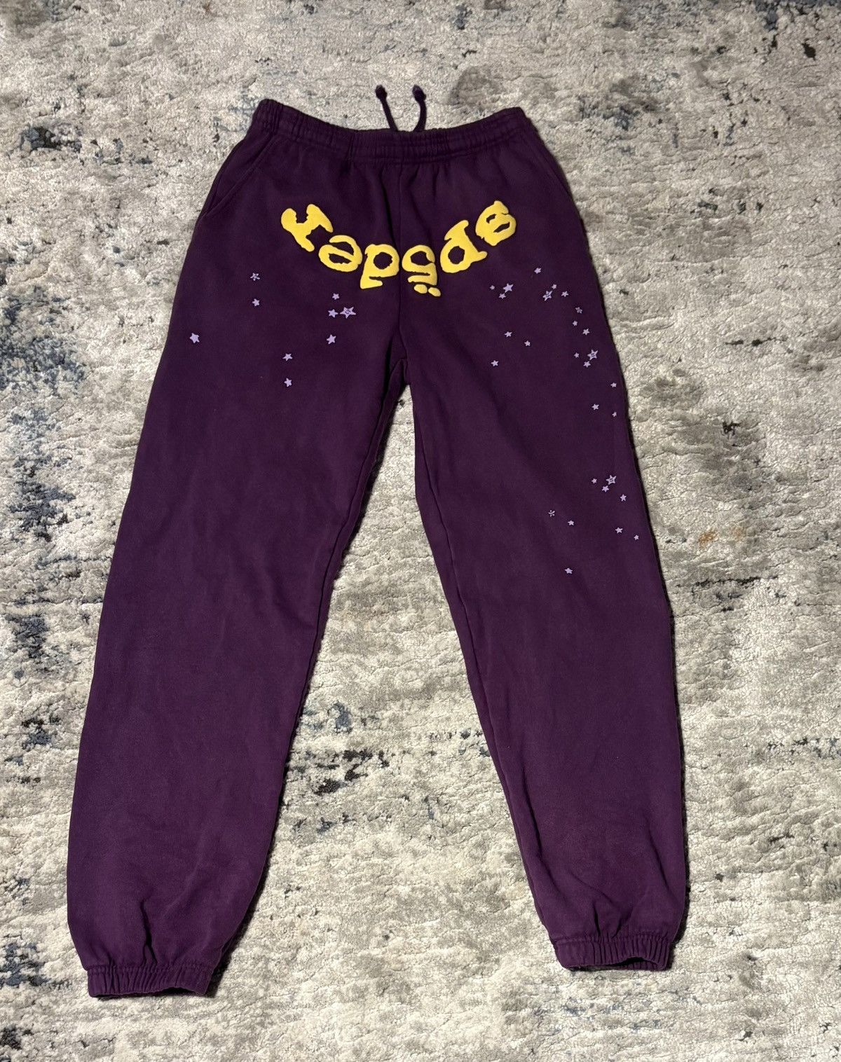 Sp5der PURPLE STAR OG WEB V2 SWEATPANTS Size US 28 / EU 44 - 1 Thumbnail