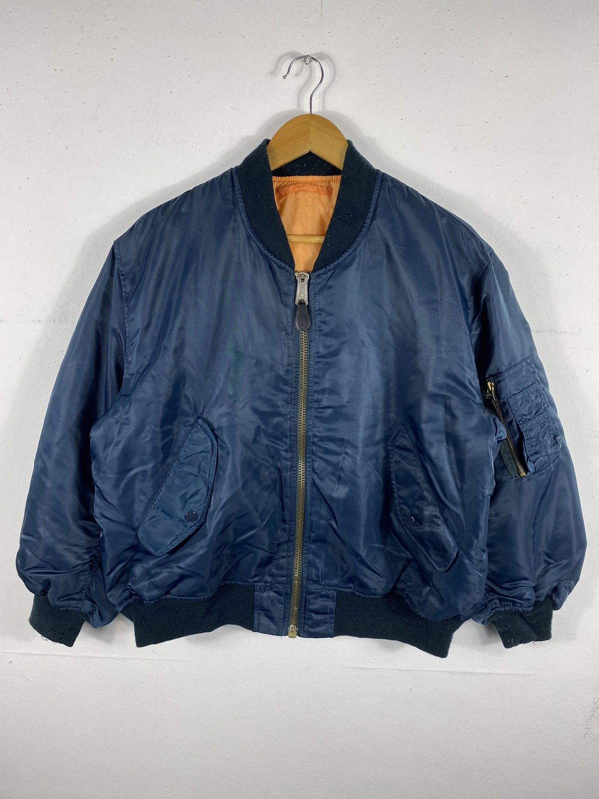 Vintage Flyers Man Intermediate MA-1 Bomber Zipper Jacket Size US M / EU 48-50 / 2 - 1 Thumbnail