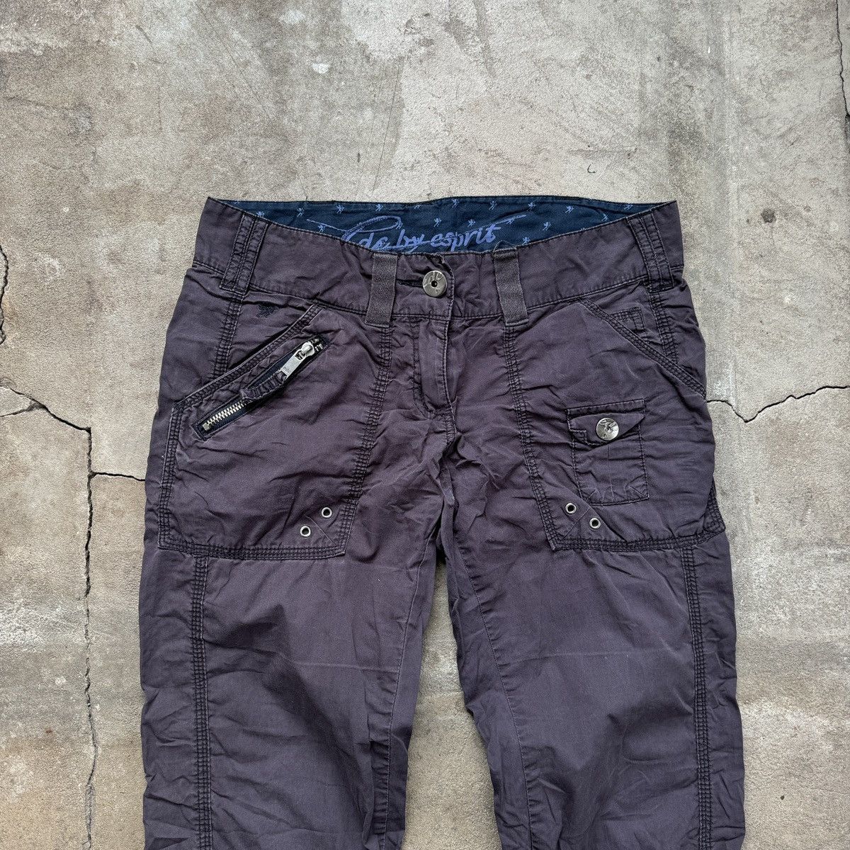 Vintage Vintage Y2K EDC by Esprit Bootcut Sunfaded Bondage Pants Size 24" / US 00 / IT 34 - 6 Thumbnail