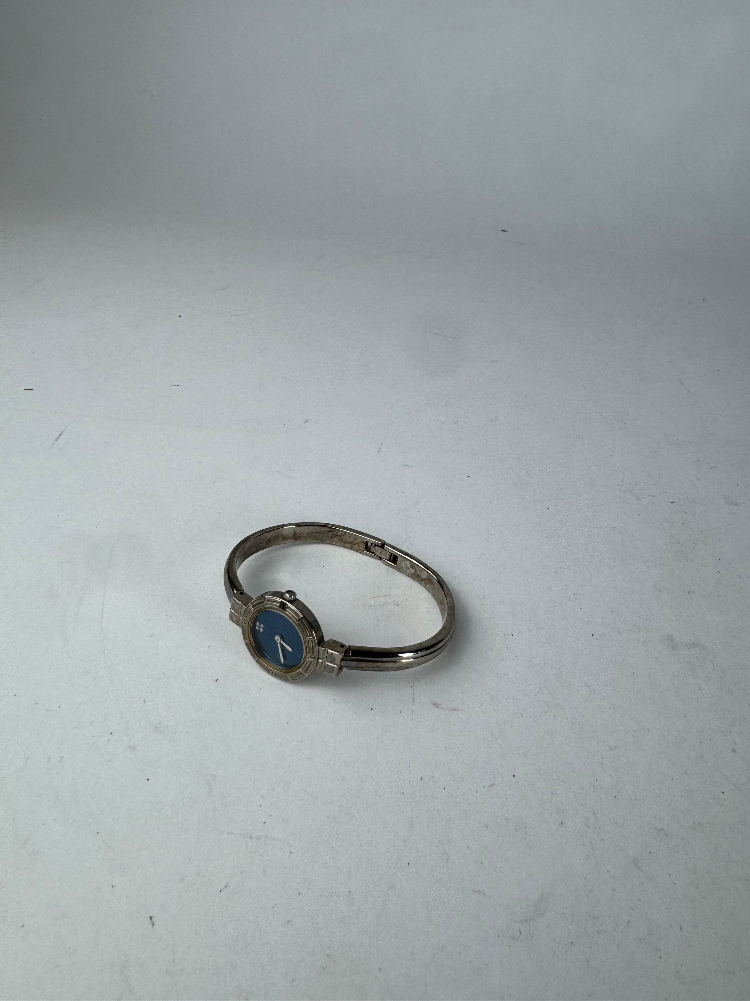 Other Vintage Yves Saint Laurent Quartz Steel Watch Silver Blue Size ONE SIZE - 1 Thumbnail