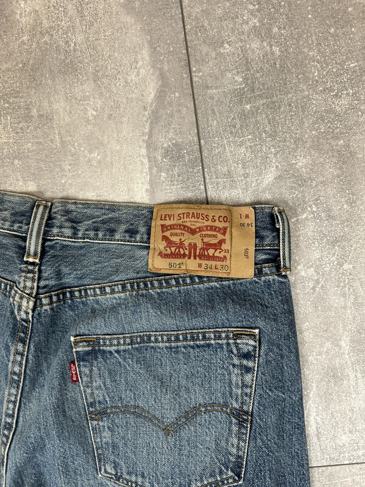 Vintage Vintage Levi’s Hand Made Fire Pants Denim Jeans Size US 34 / EU 50 - 10 Thumbnail