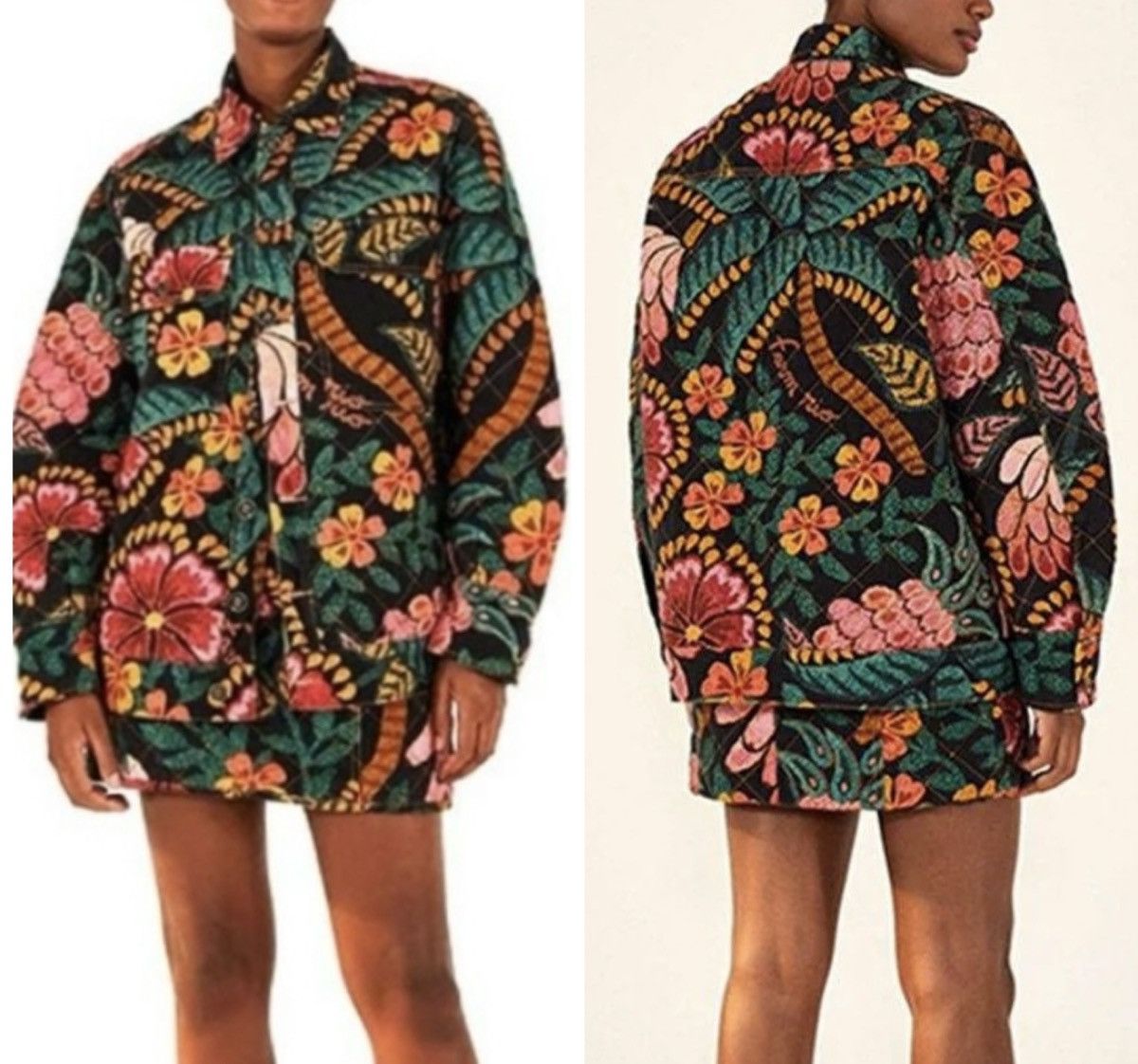 Farm Rio Farm Rio Made In Brazil Gabardine Jacket, Size M Size M / US 6-8 / IT 42-44 - 1 Thumbnail