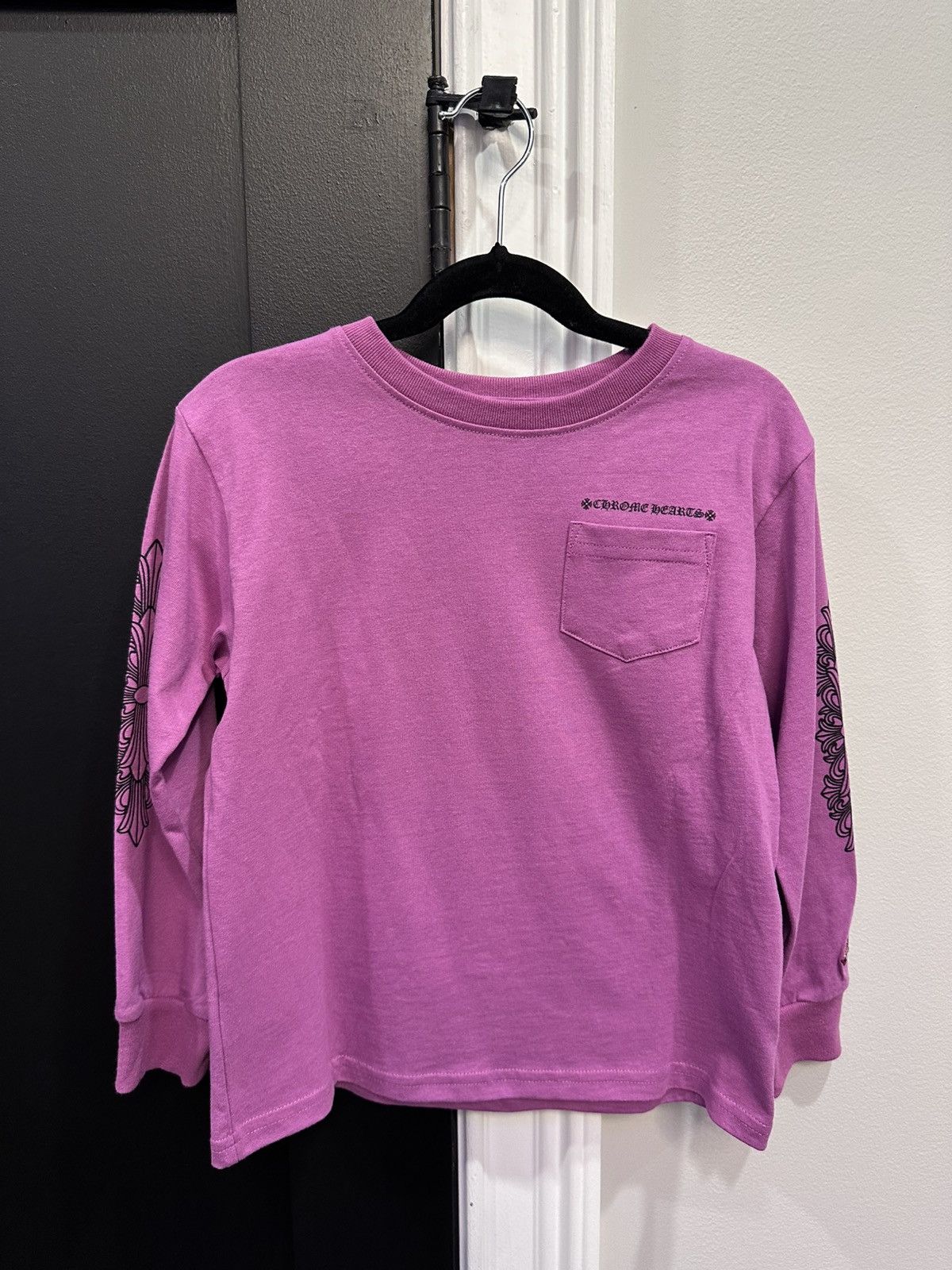 Chrome Hearts Kids Matty Boy PHSYM Spider Web Purple T-Shirt