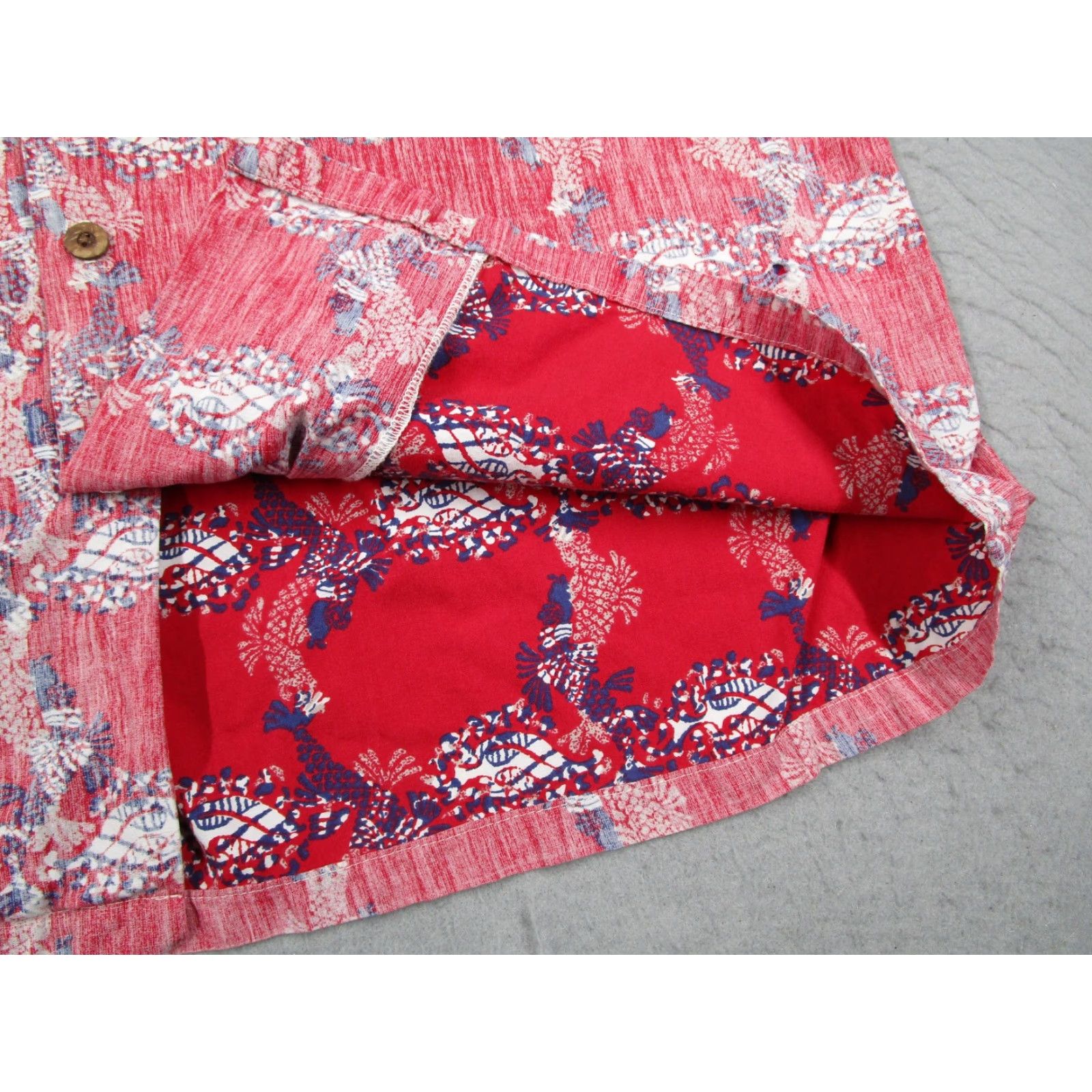 Vintage VINTAGE HRH His Royal Highness Shirt Mens XL Red Hawaiian Reverse USA Size US XL / EU 56 / 4 - 4 Thumbnail