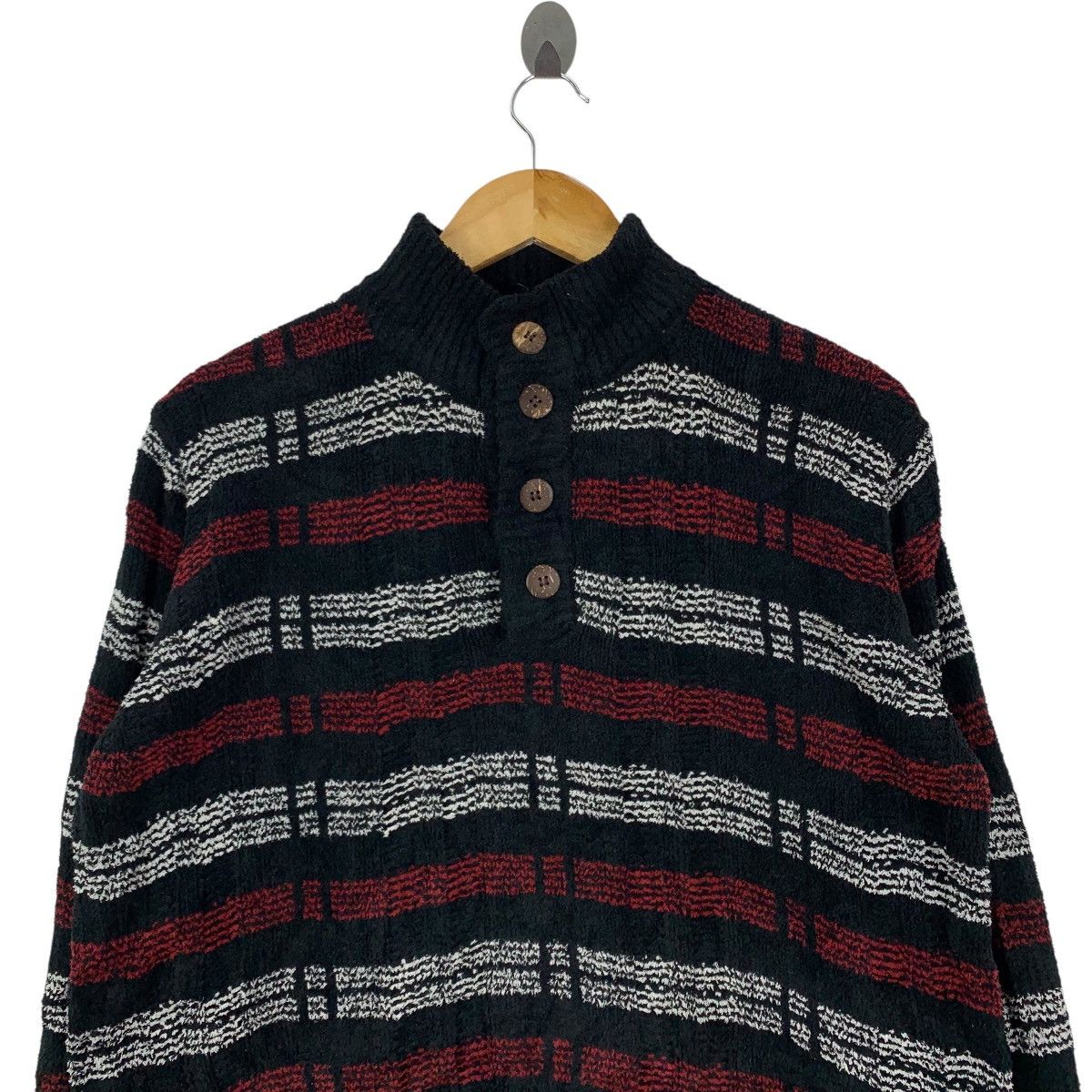 Kansai Yamamoto KANSAI YAMAMOTO Japanese Brand Stripes Knitwear Sweatshirt Size US M / EU 48-50 / 2 - 2 Thumbnail
