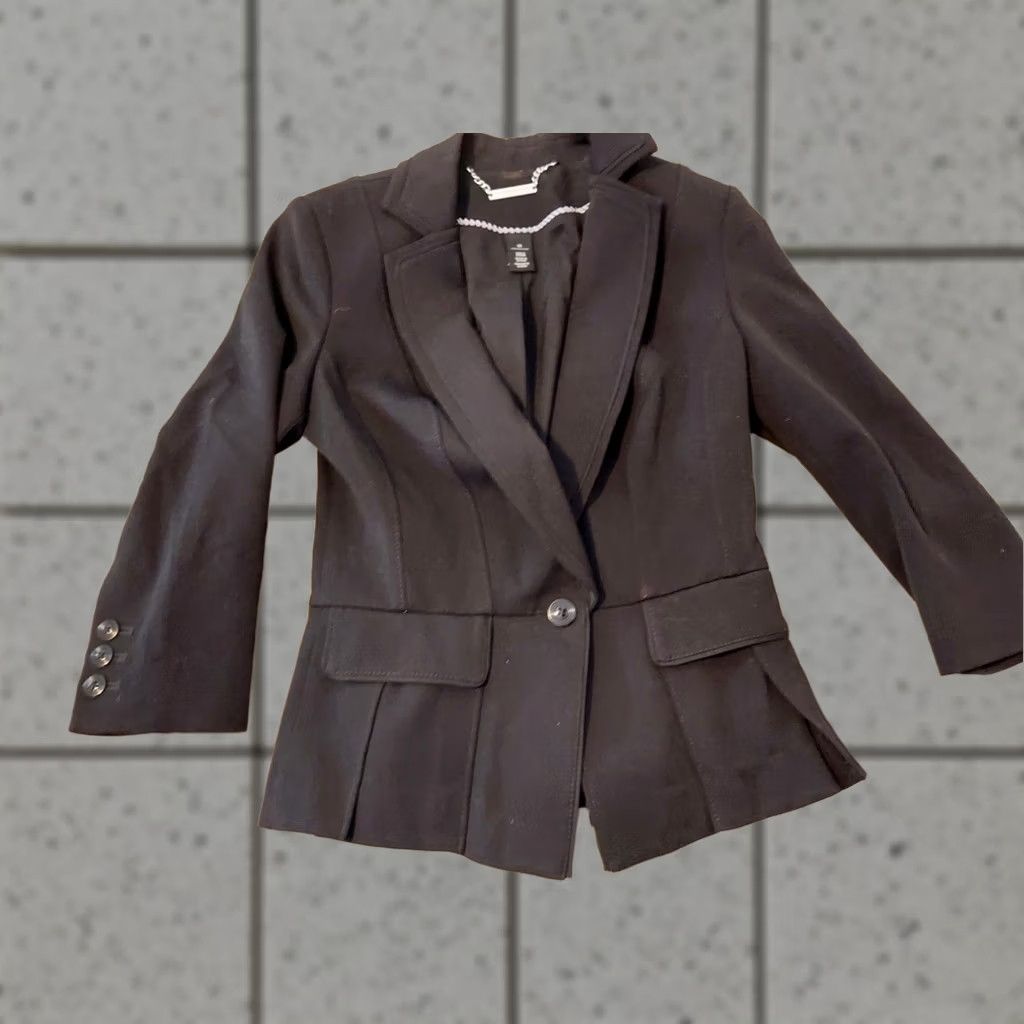 Vintage Blazer Jacket Womens 00 Black White House Market Size XXS / US 00 / IT 34 - 1 Thumbnail