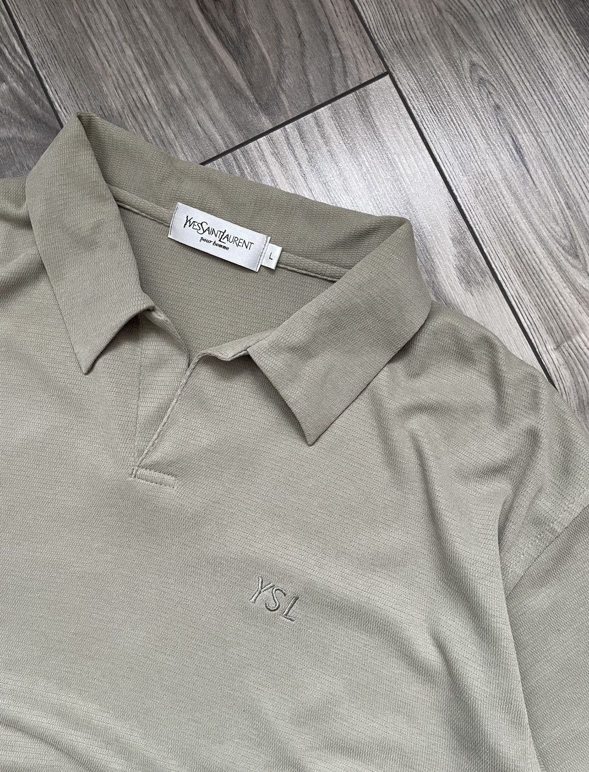 Yves Saint Laurent Polo Ysl Yves Saint Laurent pour bomme vintage Size US L / EU 52-54 / 3 - 3 Thumbnail