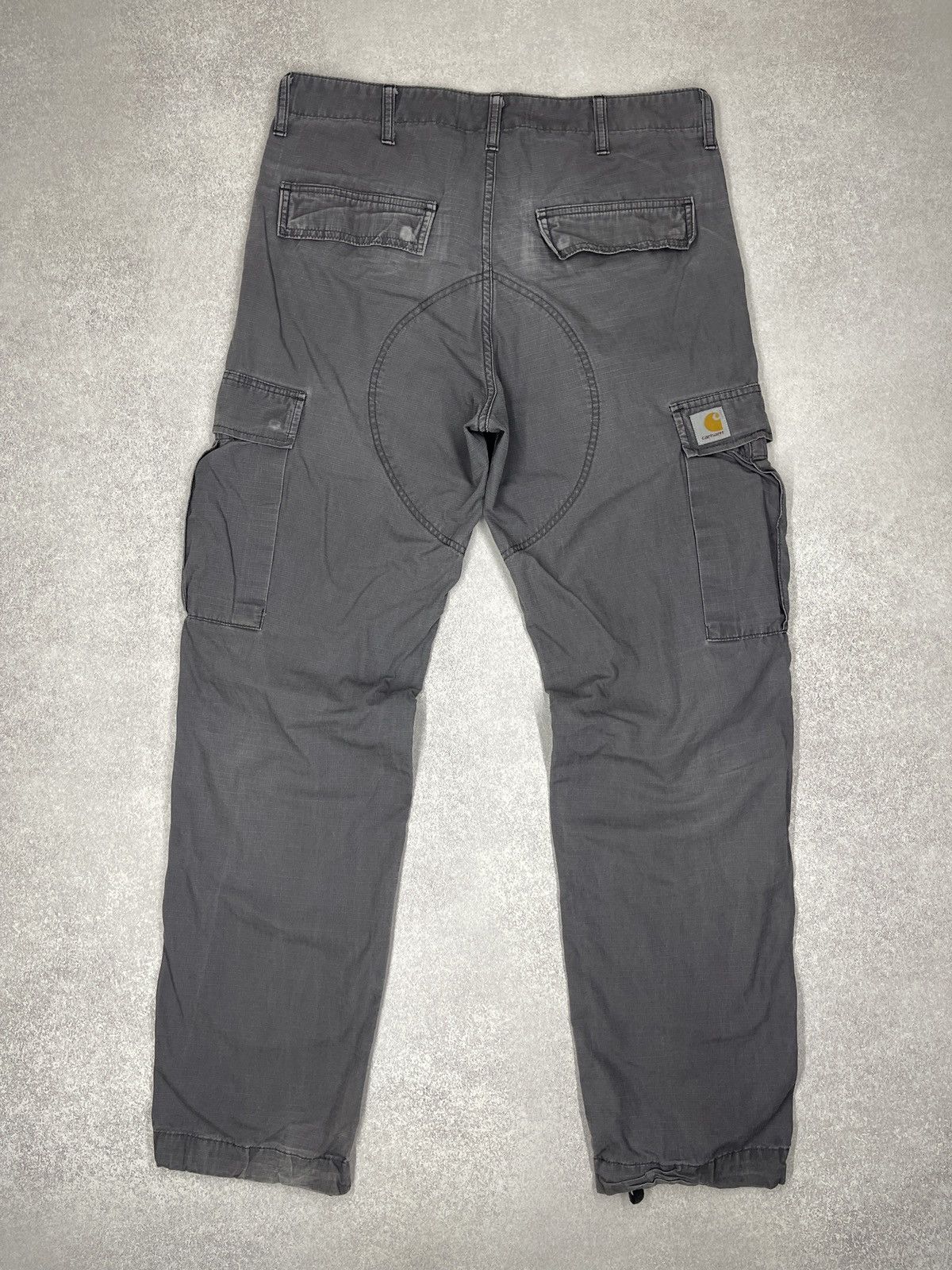 Carhartt Mens Carhartt Regular Cargo Pants Grey Y2K Size US 30 / EU 46 - 2 Thumbnail