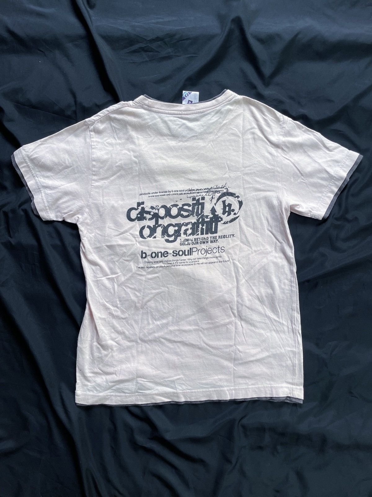 Japanese Brand B ONE SOUL DOUBLE LAYER POEM TEE Size US L / EU 52-54 / 3 - 2 Thumbnail