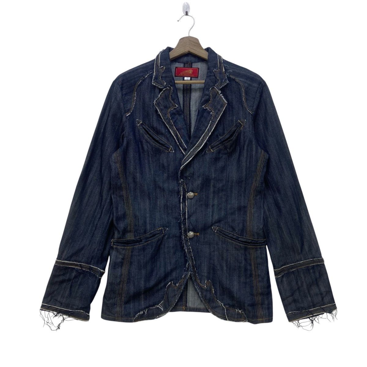 Indian Motorcycle Indian Motorcycles Distressed Denim Jacket Size US S / EU 44-46 / 1 - 1 Thumbnail