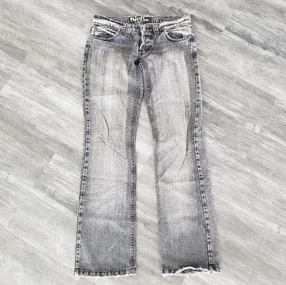 Designer Black Faded Tucci Distressed Jean Size 28" / US 6 / IT 42 - 1 Thumbnail