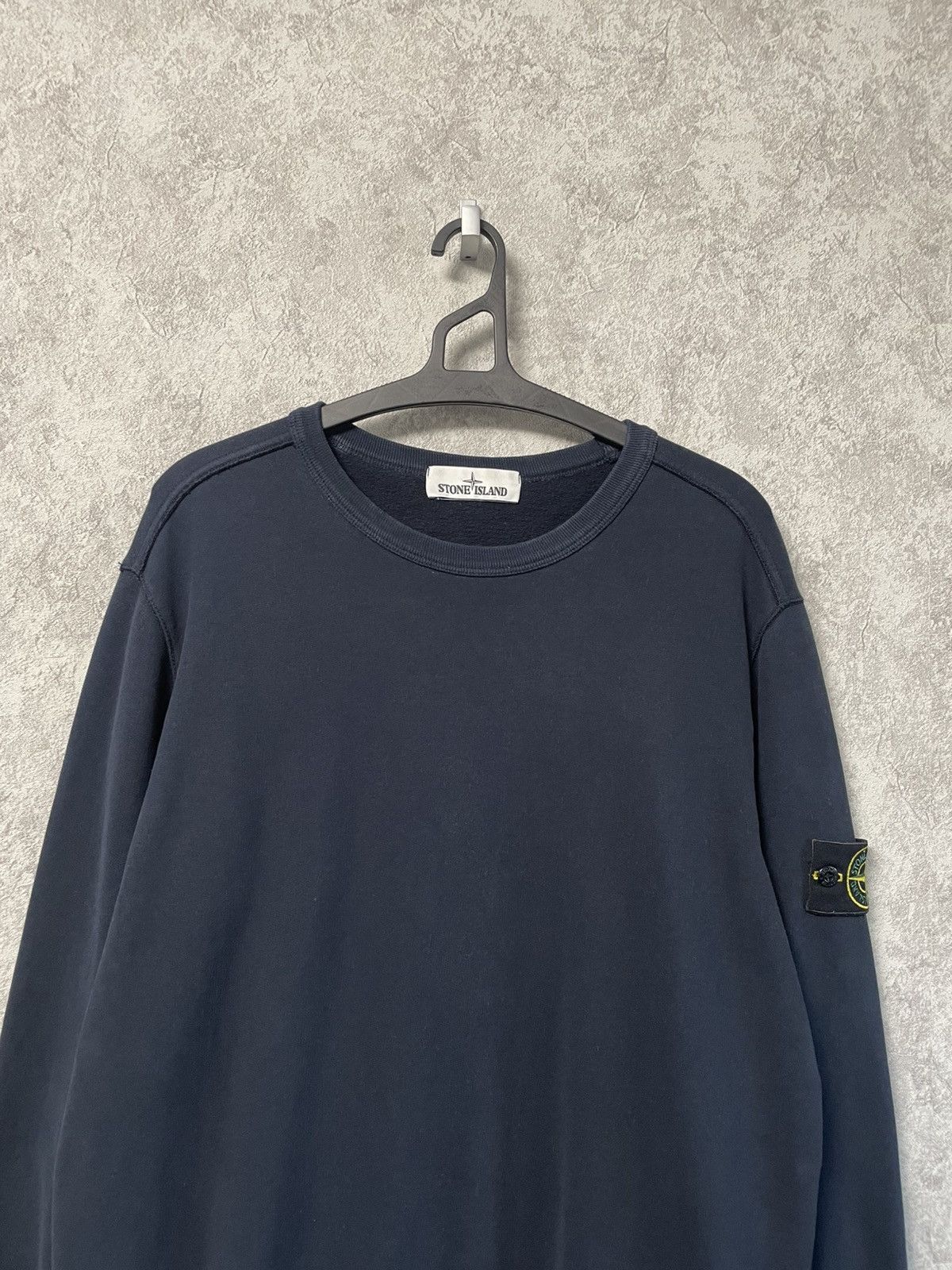 Stone Island Stone Island Navy Blue Sweatshirt Crewneck Size US L / EU 52-54 / 3 - 2 Thumbnail