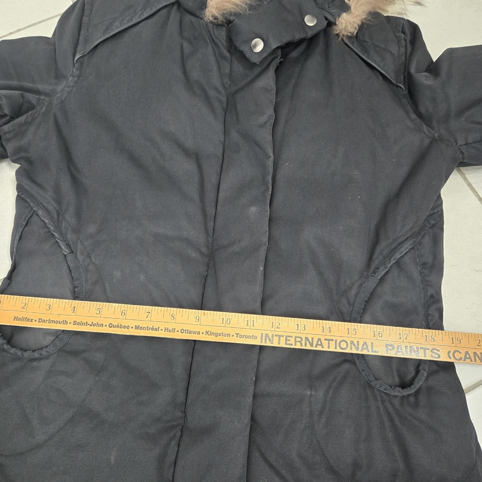 Soia & Kyo Soia & Kyo Black Down Long Coat Fur Trim Hood Winter Parka Size L / US 10 / IT 46 - 7 Thumbnail