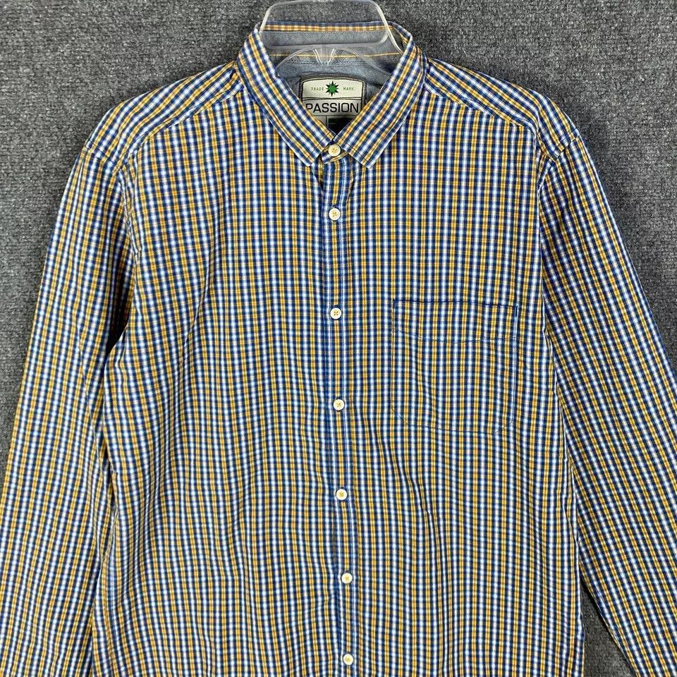 Other Passion Button Up Shirt Men's XL Long Sleeve Plaid Size US XL / EU 56 / 4 - 2 Thumbnail