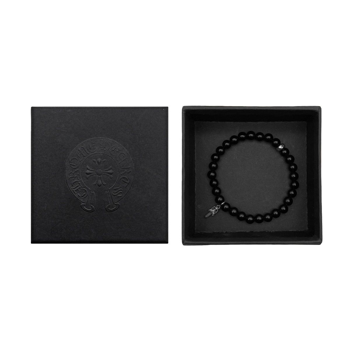 Chrome Hearts Chrome Hearts 6mm Obsidian Silver Dagger Beaded Bracelet Size ONE SIZE - 4 Thumbnail