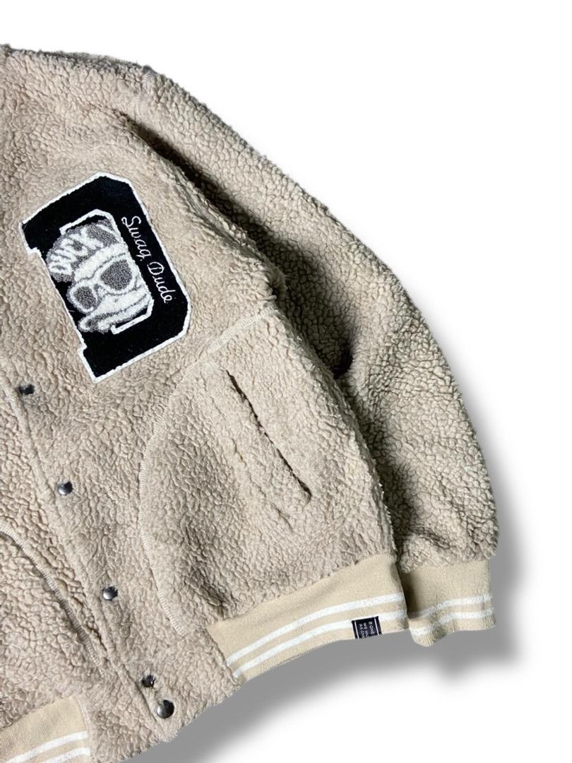 Japanese Brand B One Soul x Duck Dude Quackers Fleece Varsity Jacket (137) Size US L / EU 52-54 / 3 - 5 Thumbnail