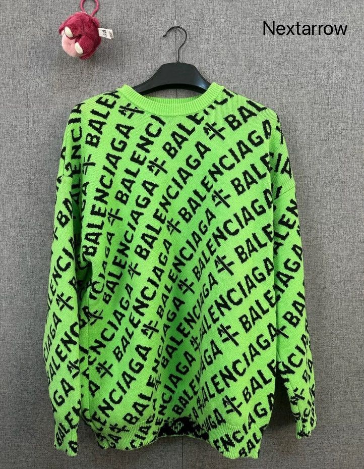 Balenciaga Balenciaga Green Sweater2412-Nextarrow Size US L / EU 52-54 / 3 - 1 Thumbnail