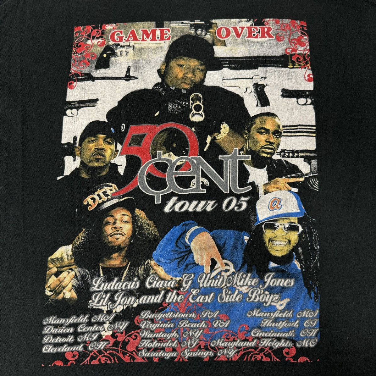 50 Cent × Rap Tees × Vintage VINTAGE 50 CENT G-UNIT 2005 TOUR RAP TEE BLACK Size US XL / EU 56 / 4 - 5 Thumbnail
