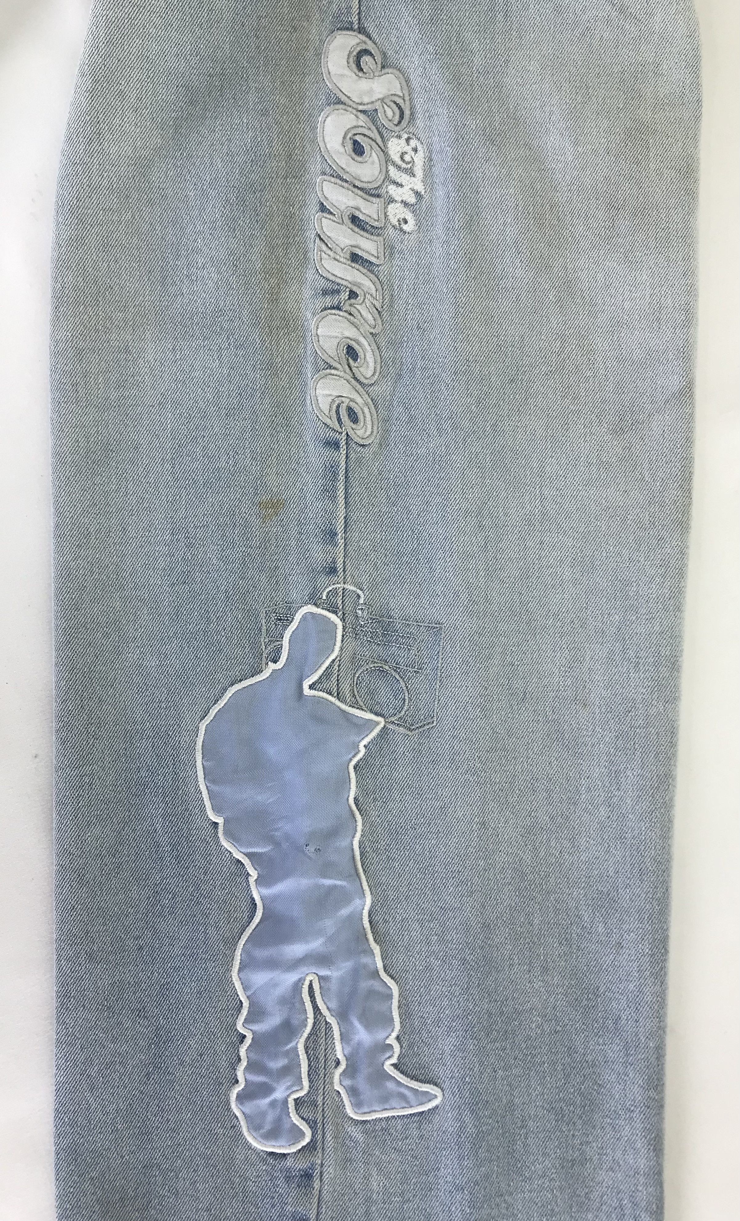 Japanese Brand Vintage Source DNM Patched Wide Baggy Jeans Size US 34 / EU 50 - 15 Thumbnail
